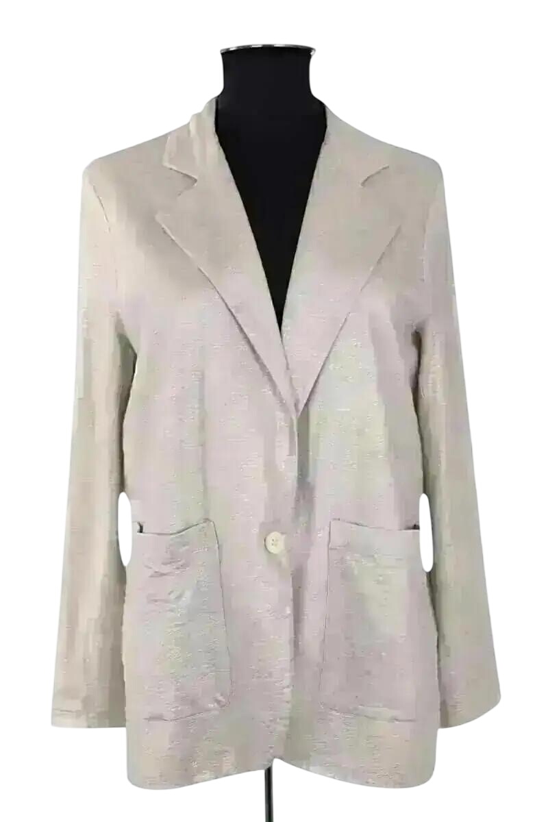 Blazer MAJESTIC FILATURES - SECONDE MAIN Argent
