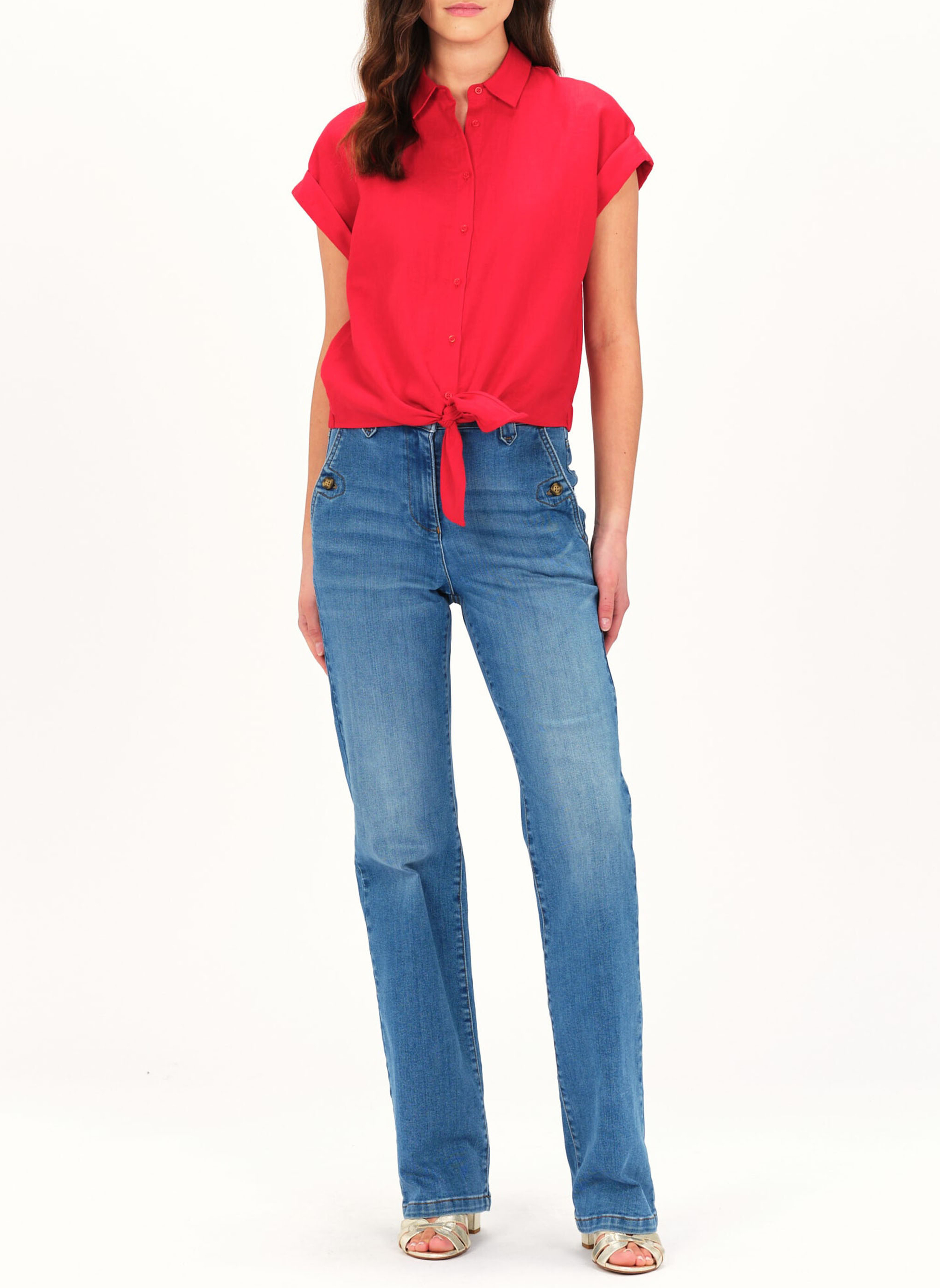 Linen shirt CAROLL Red