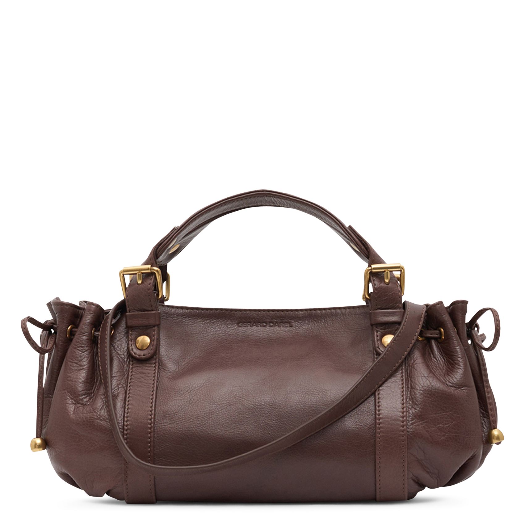 Kleine Handtasche aus geknittertem Leder GERARD DAREL Braun