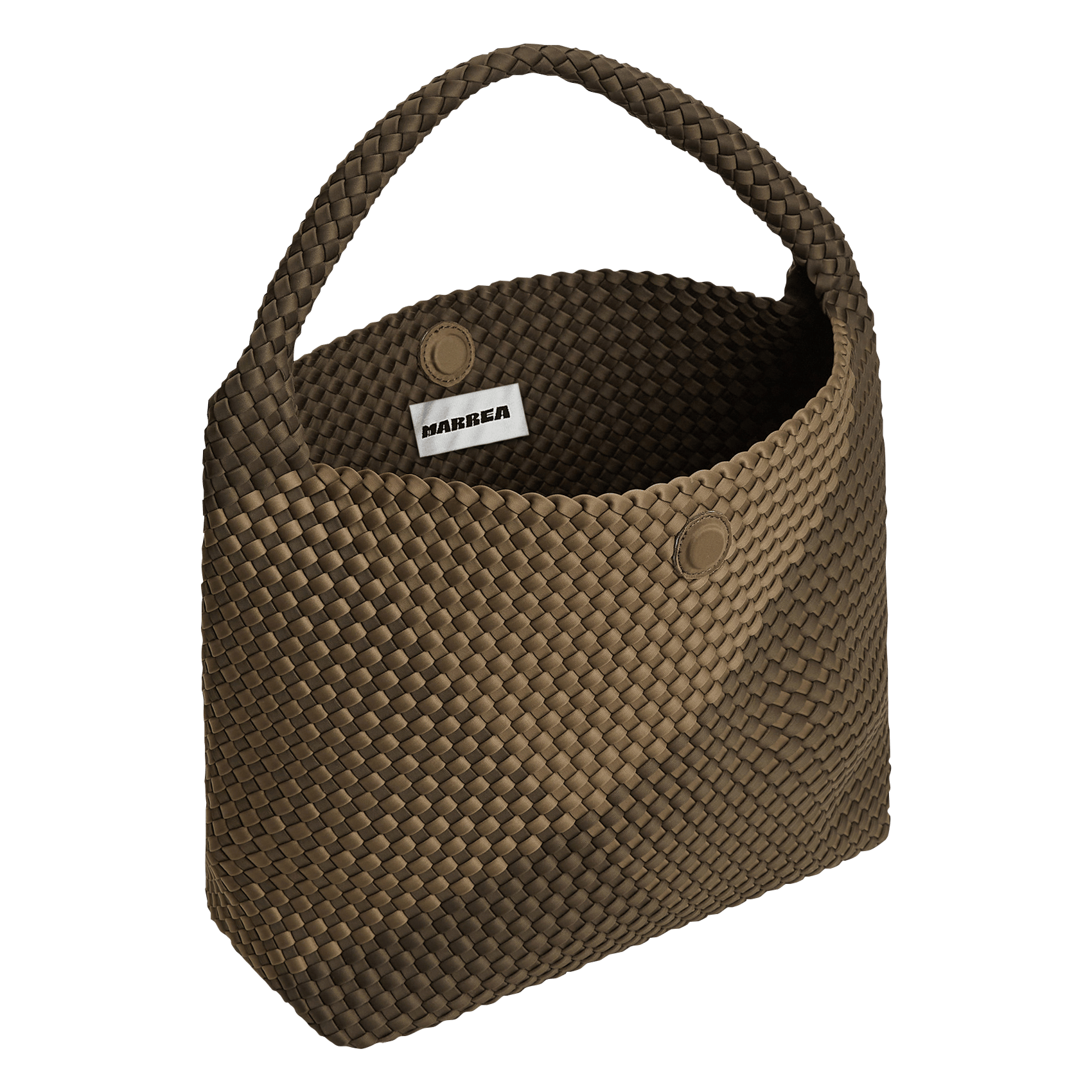 Einfarbige geflochtene Handtasche MARREA Braun