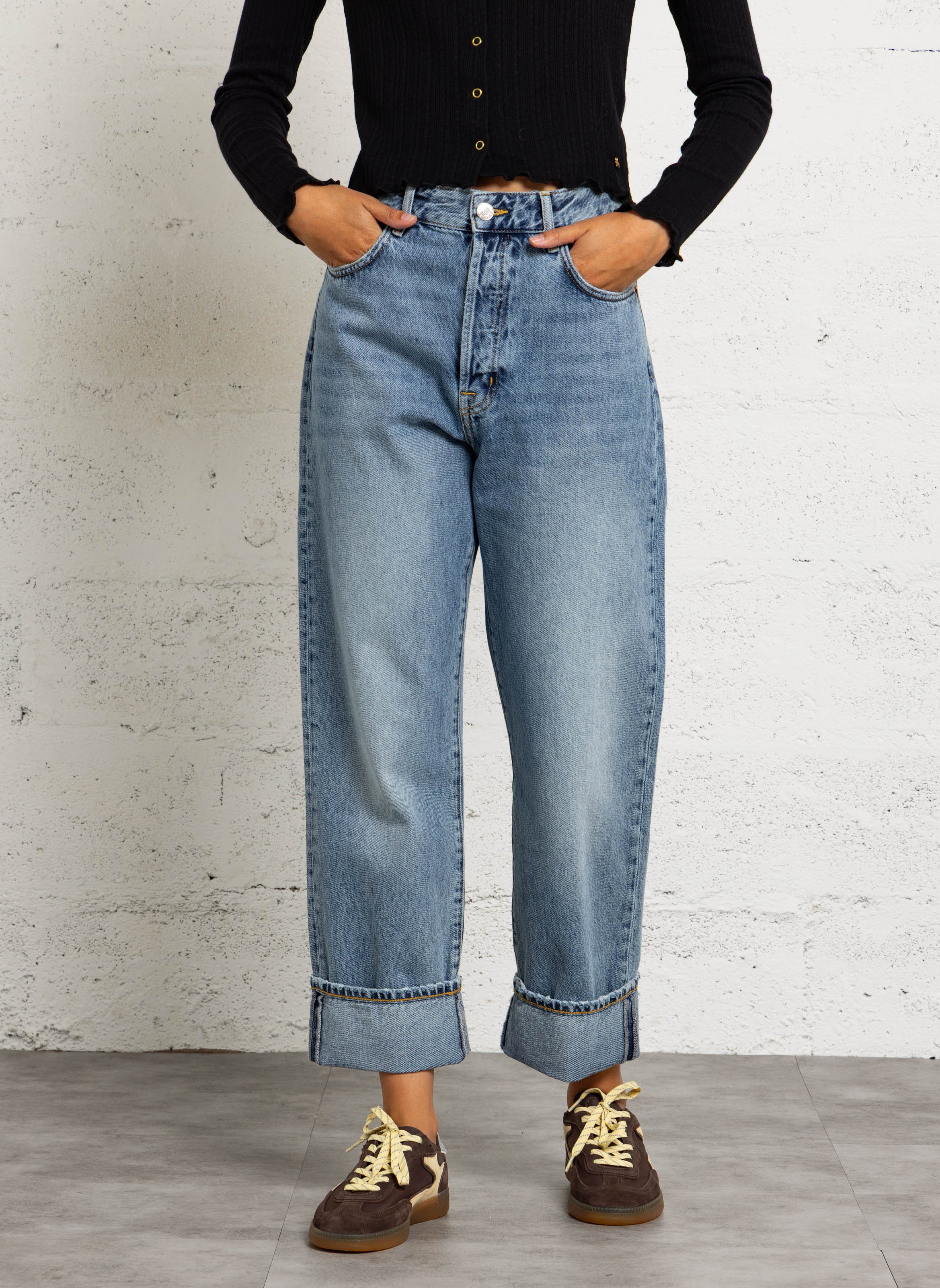 Rechte, katoenen jeans BELLEROSE Blauw