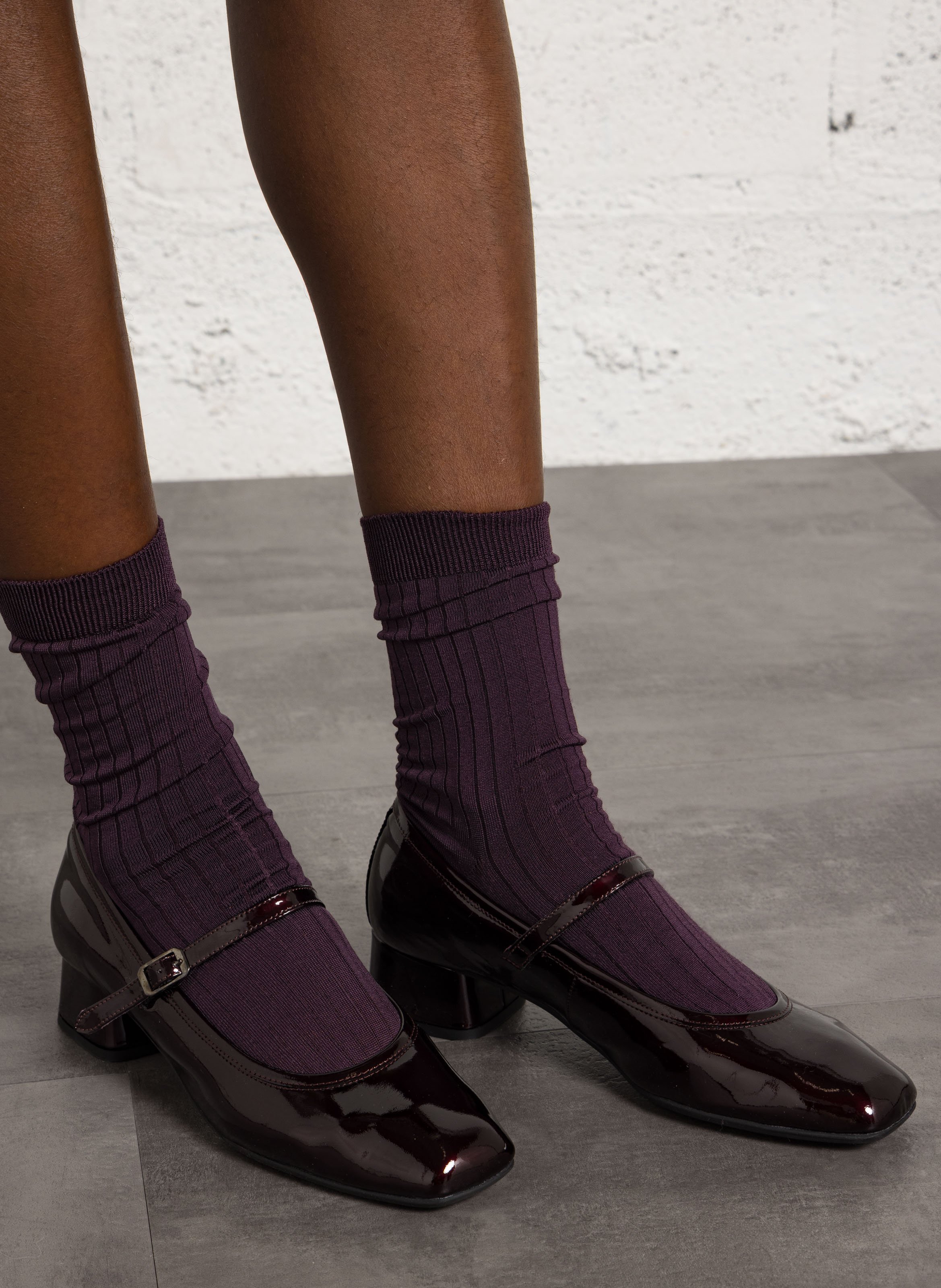 Babies en cuir verni REQINS Rouge
