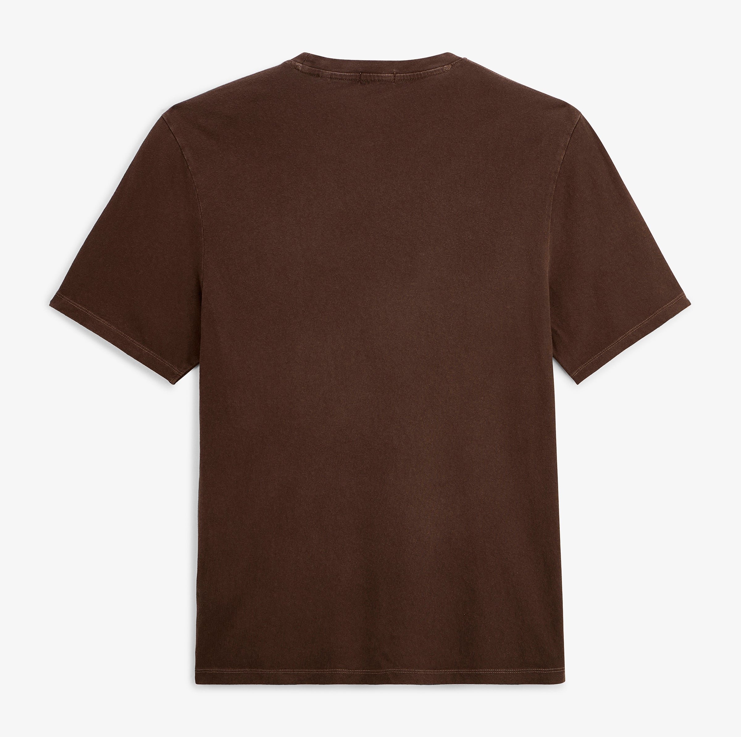 Short-sleeved linen blend T-shirt in Brownie Brown SERGE BLANCO Brown