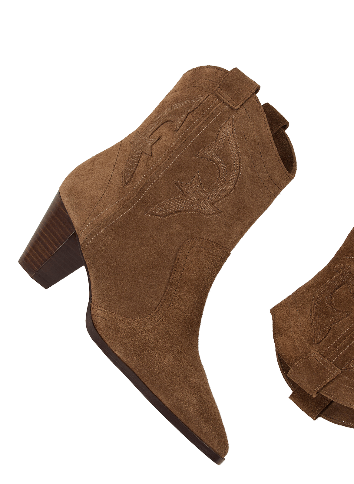 Bottines en cuir suède BA&SH Marron