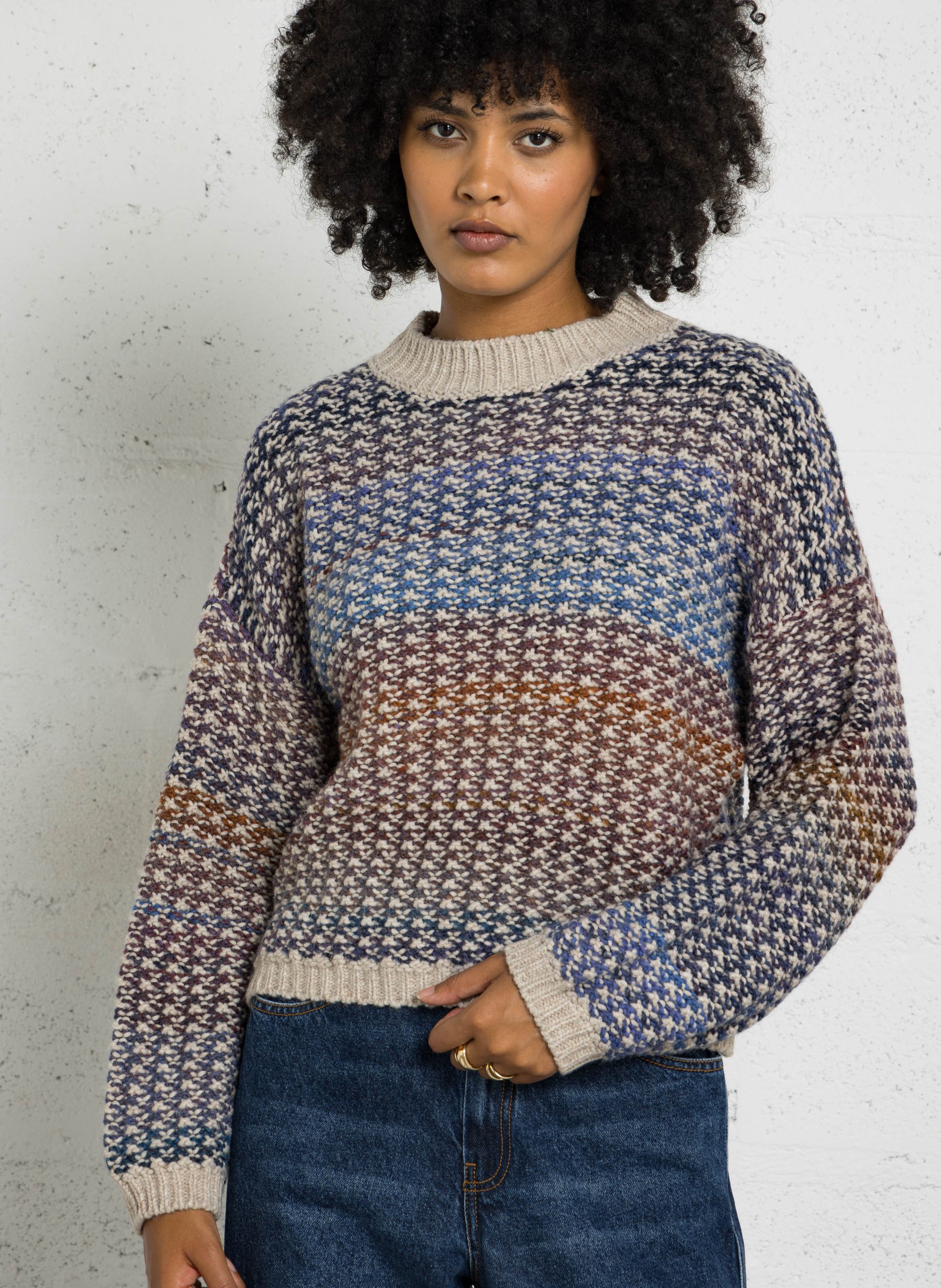 Loose-fit wool-blend sweater TINSELS Multicolored