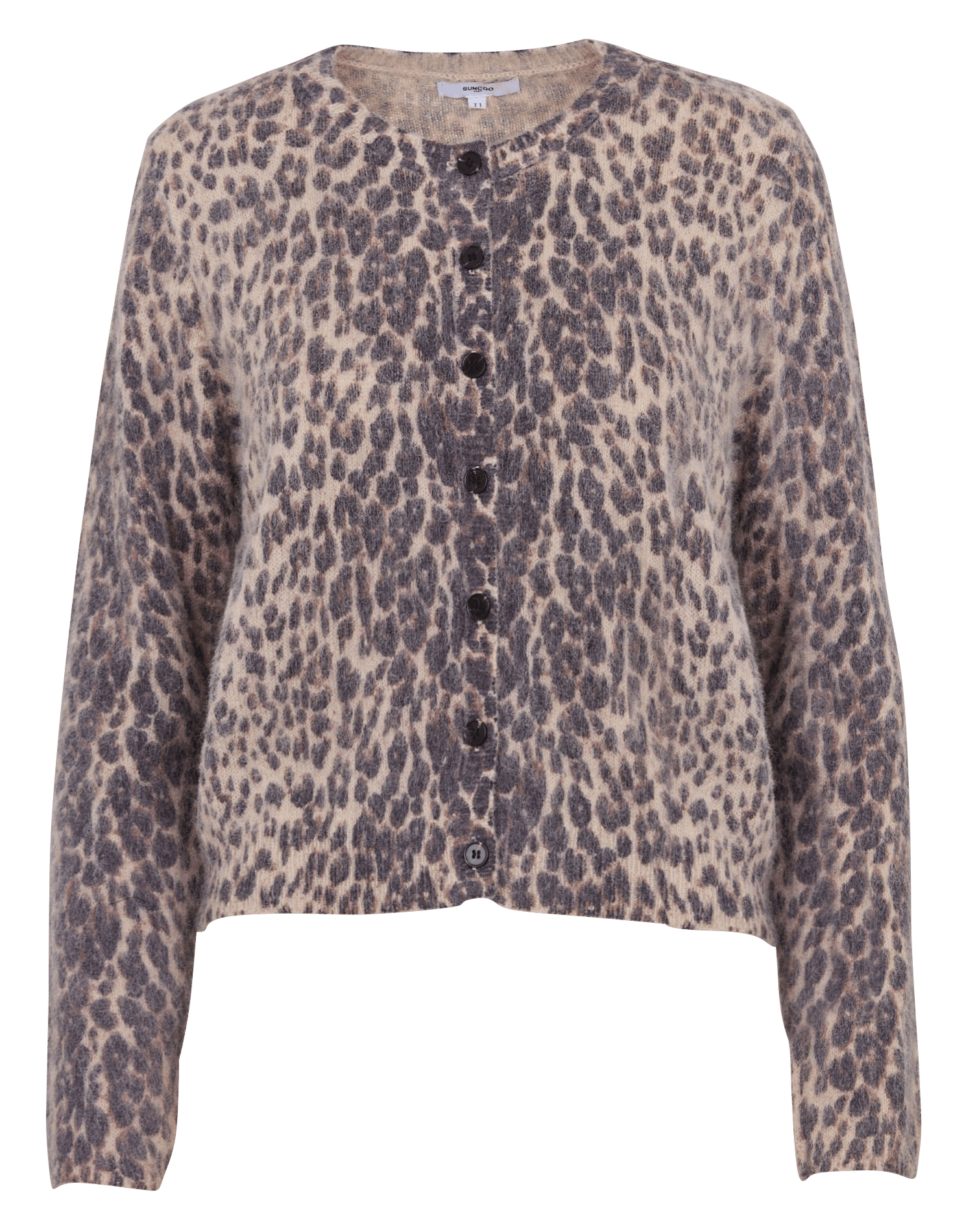 Printed round-neck cardigan SUNCOO Beige