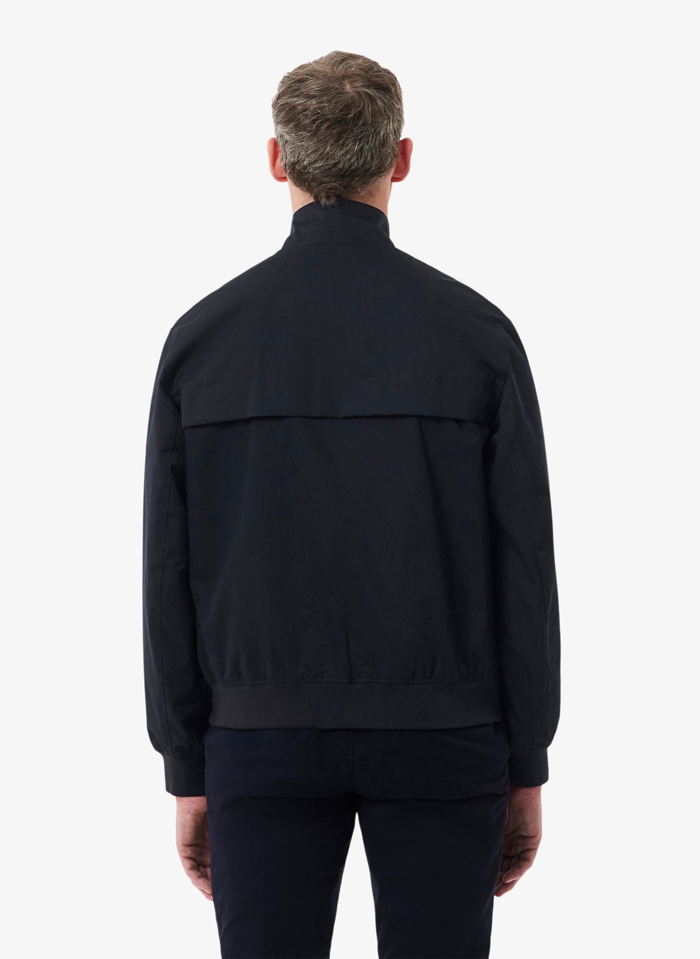 Straight Fit Water-Repellent High Collar Jacket LACOSTE Blue