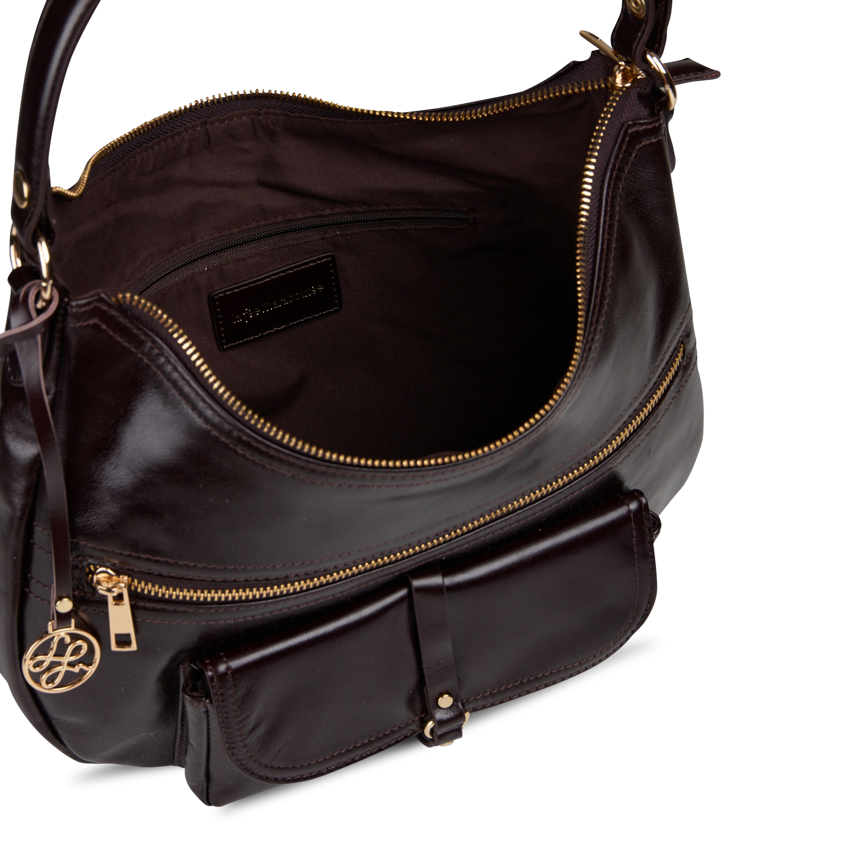Leren schoudertas LA FEE MARABOUTEE Bruin