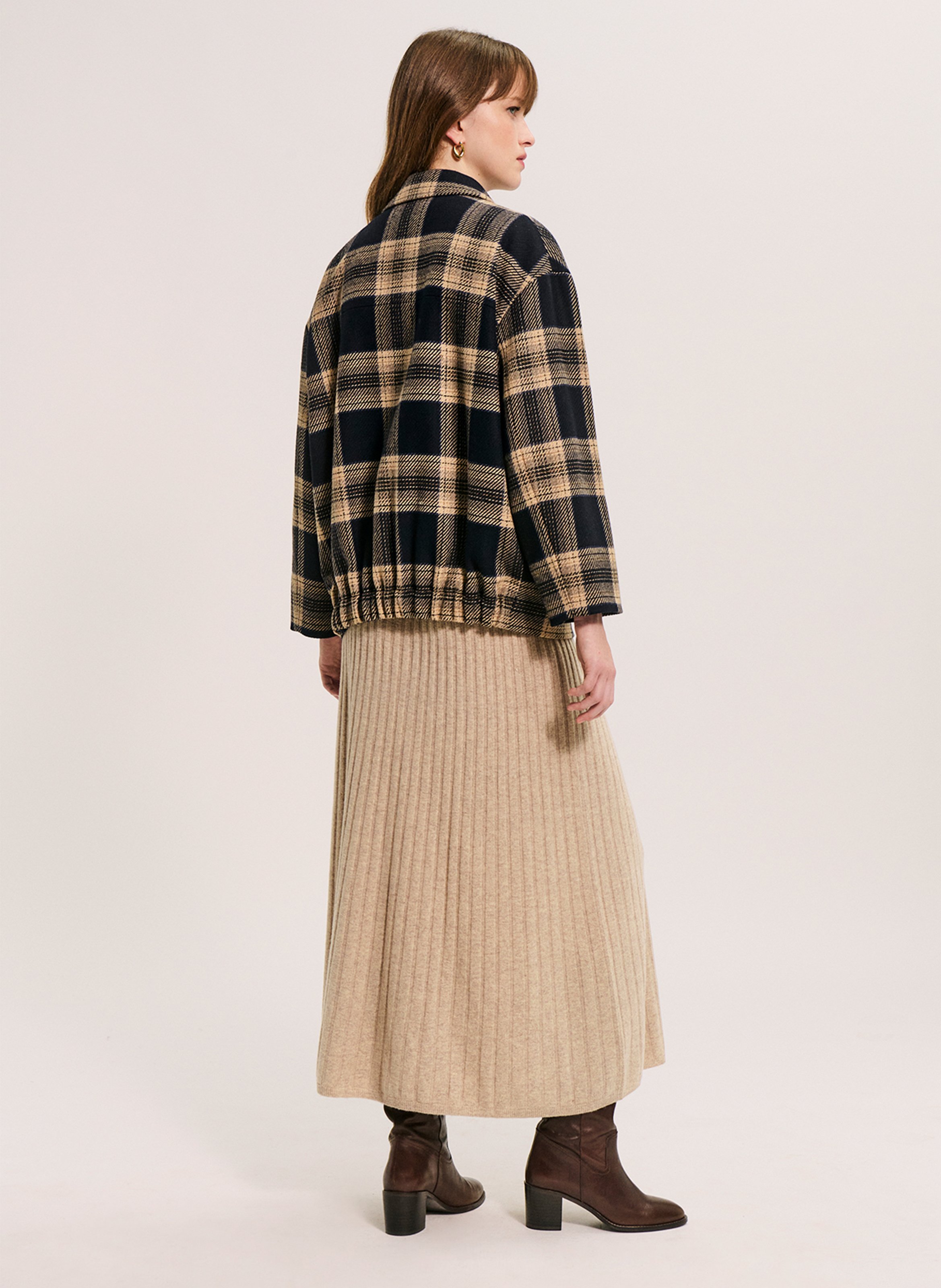 Classic-collar wool-blend jacket PABLO Blue
