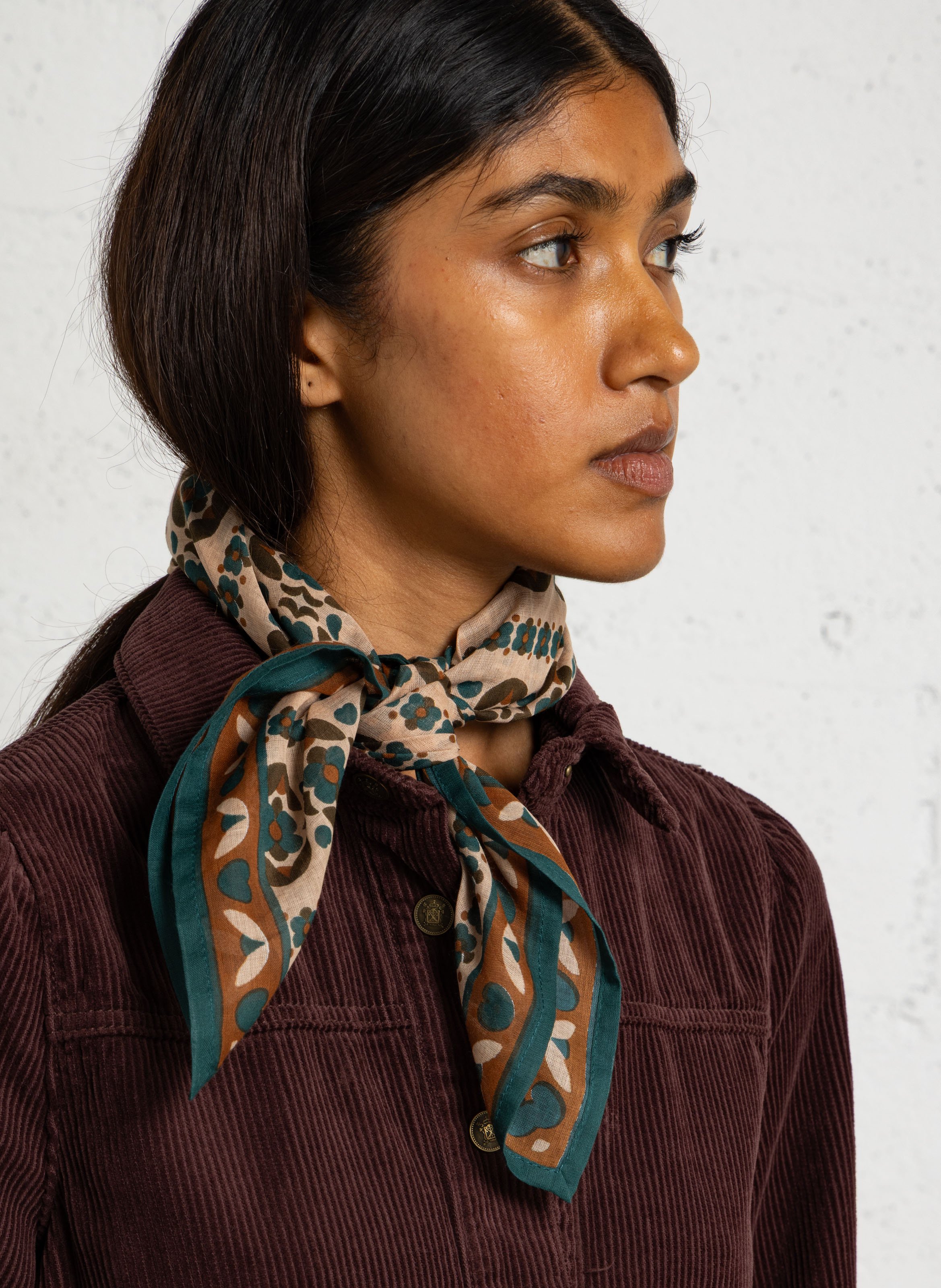 Katoenen foulard APACHES COLLECTIONS Groen