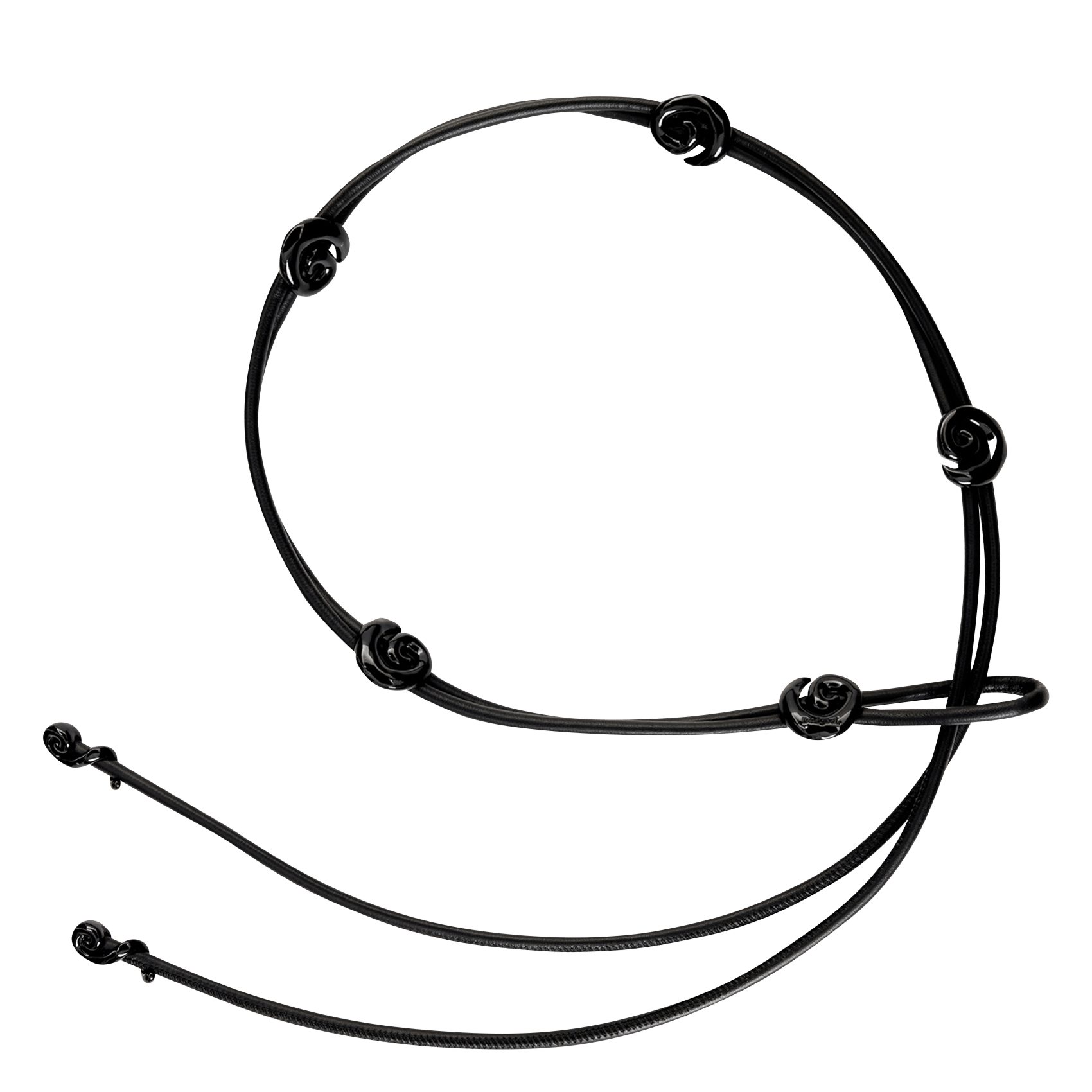 Ceinture lacets en cuir DESIGUAL Noir