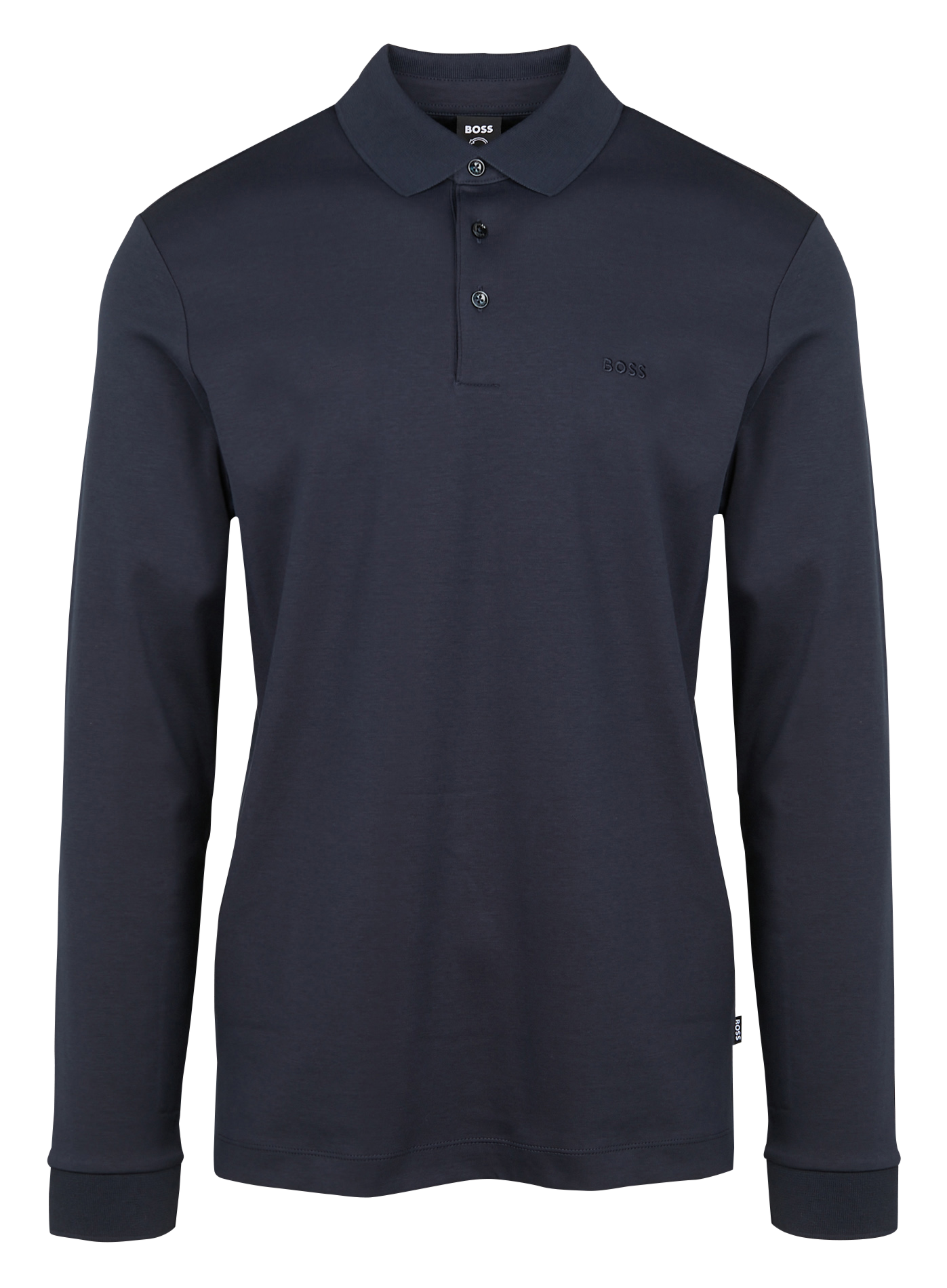 Cotton polo shirt with classic collar BOSS Blue
