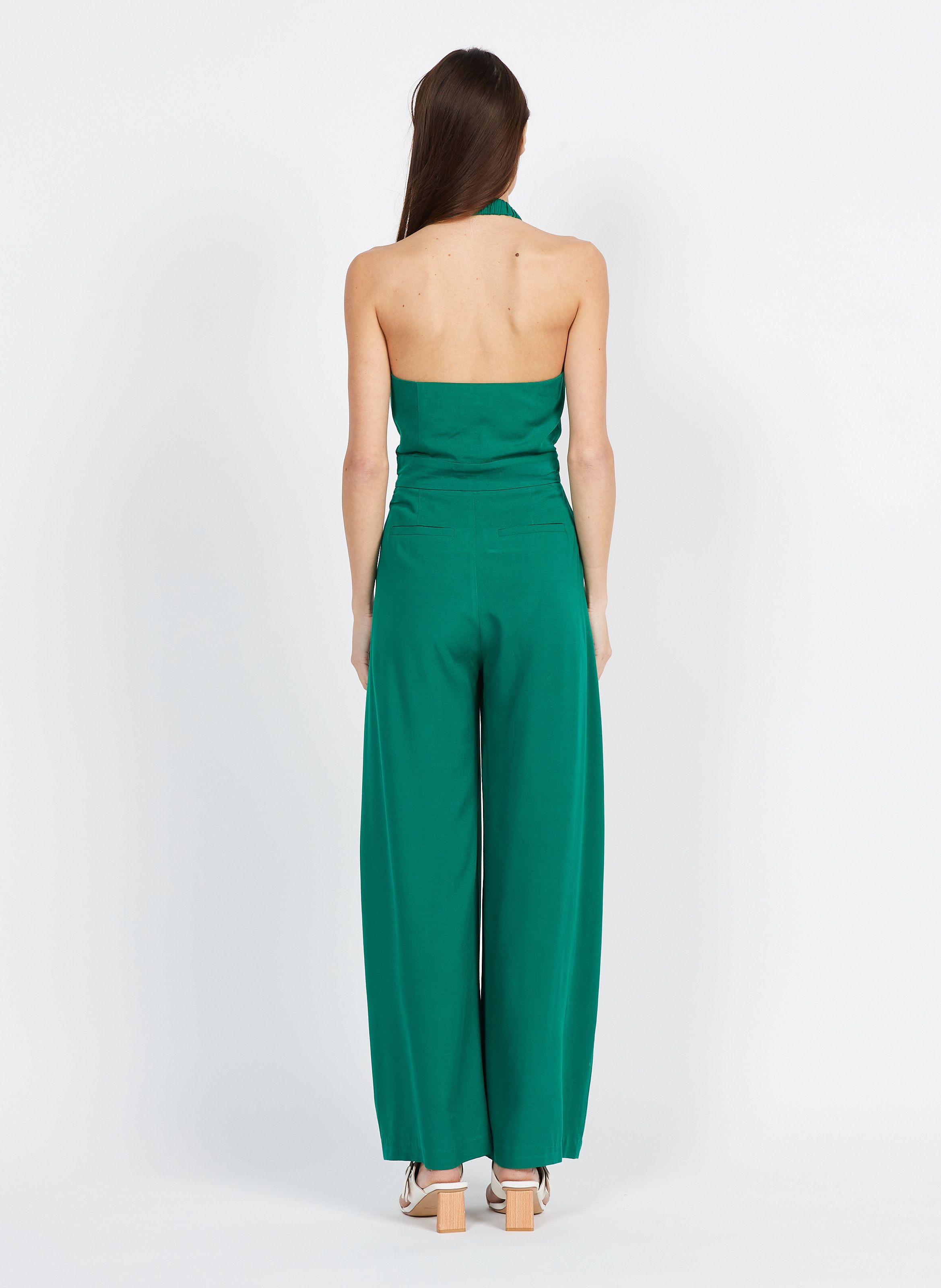 express green strapless jumpsuit