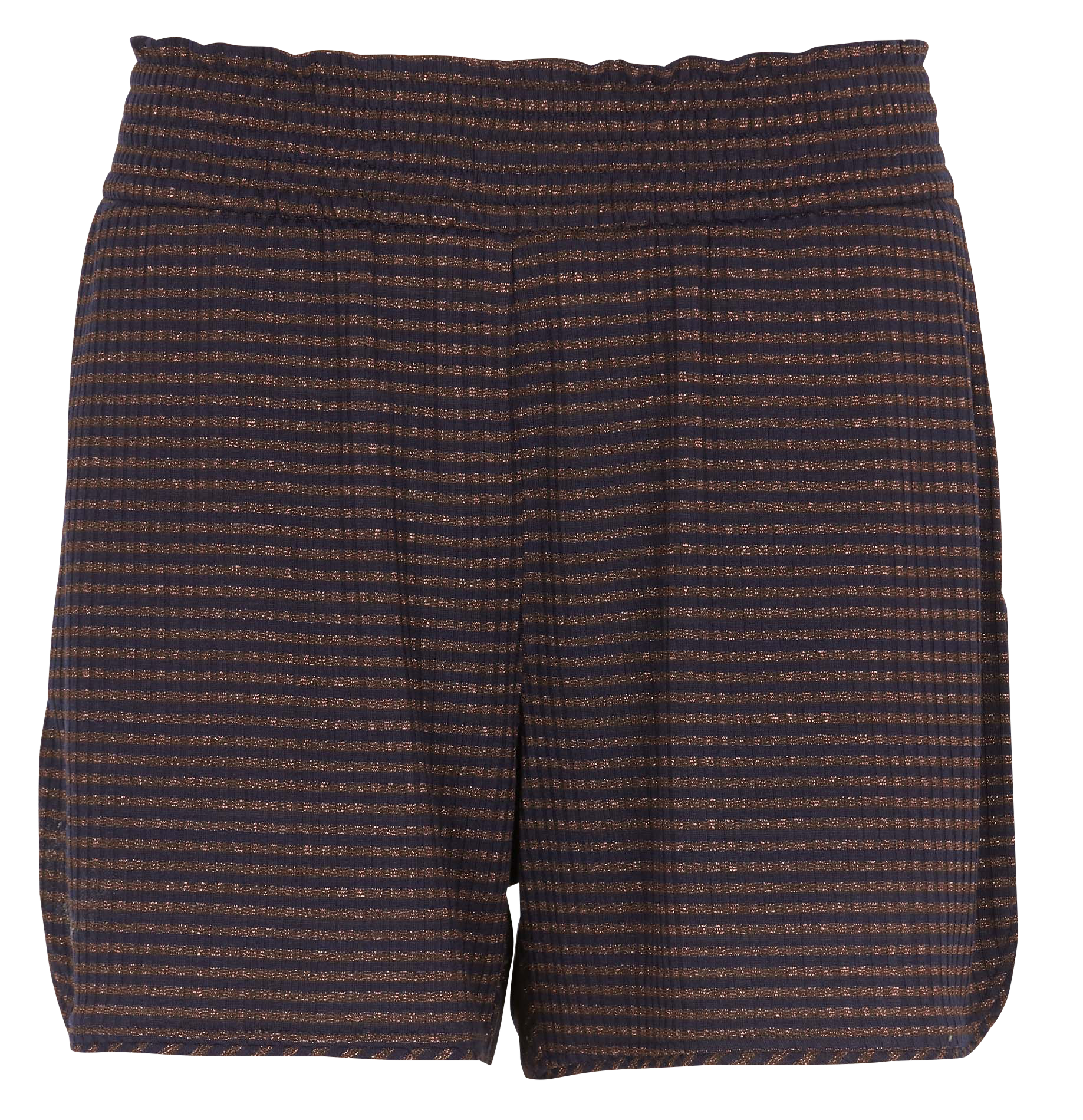 Short boxer rayé à fils métallisés MOMONI Marron