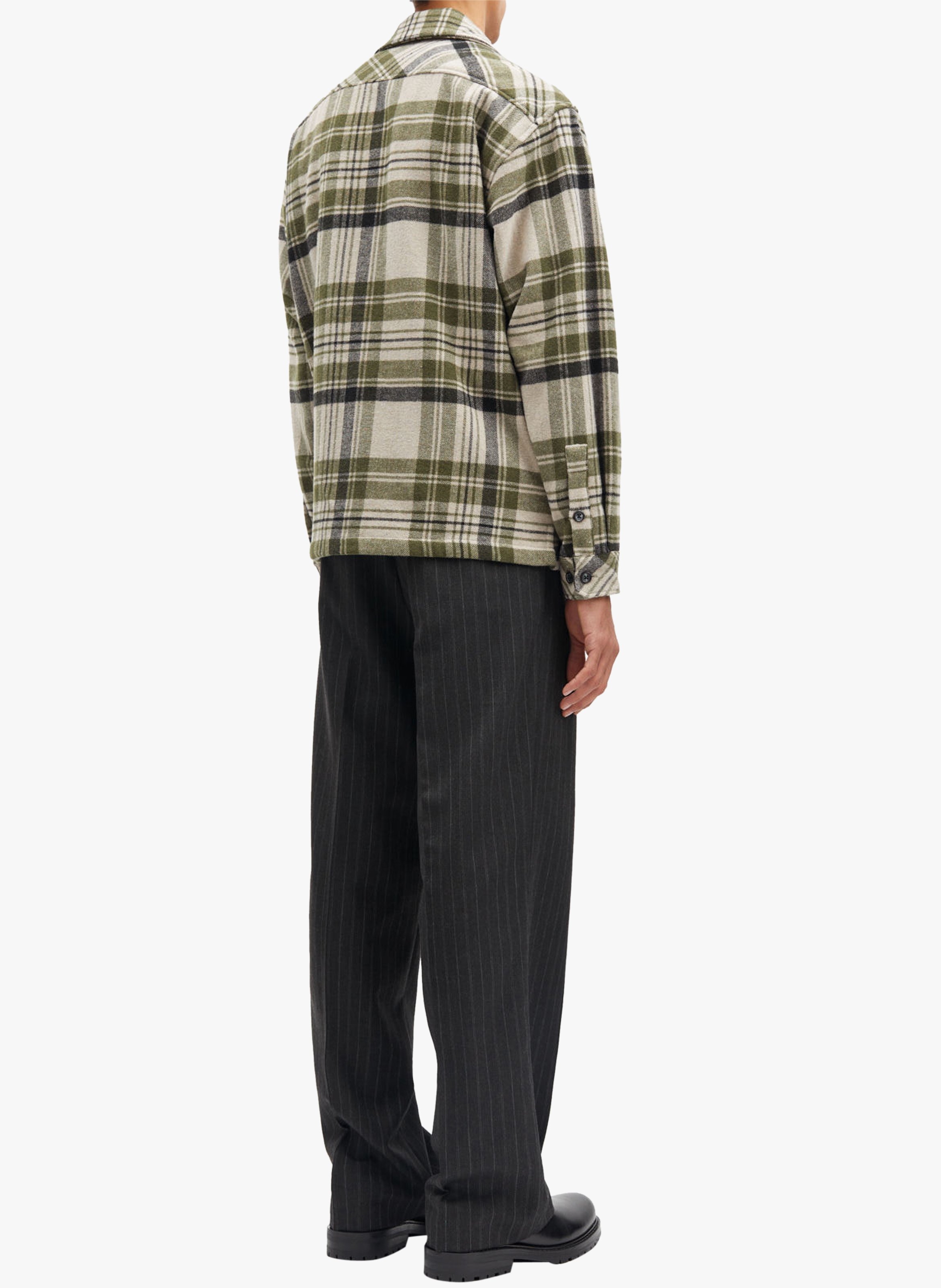 Surchemise à carreaux en flanelle de coton SAMSOE SAMSOE Vert