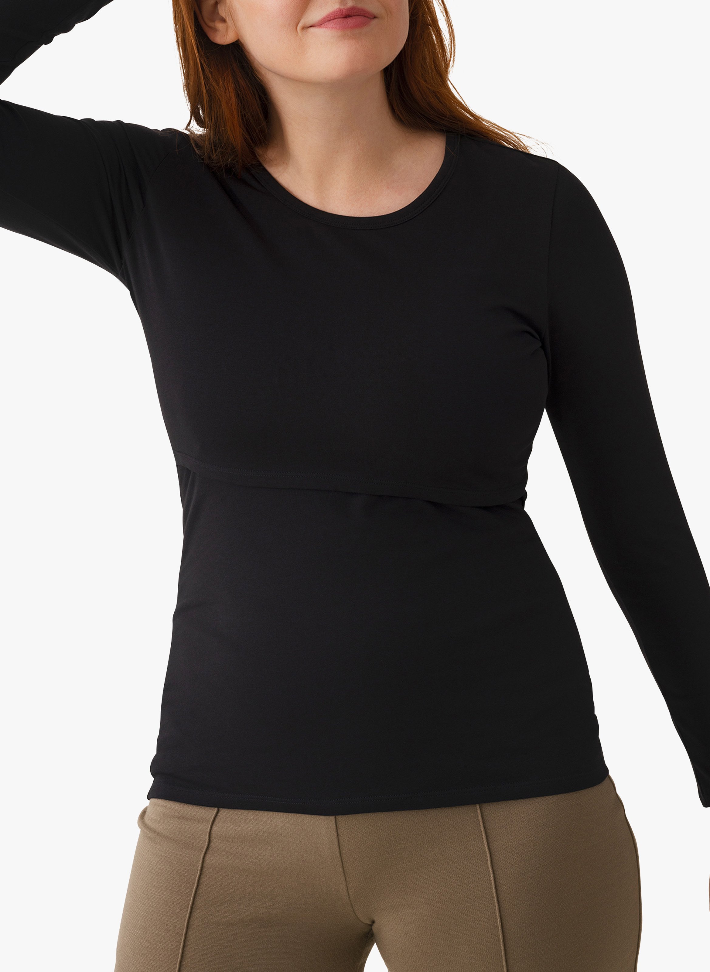 T-shirt de grossesse en coton biologique BOOB Noir