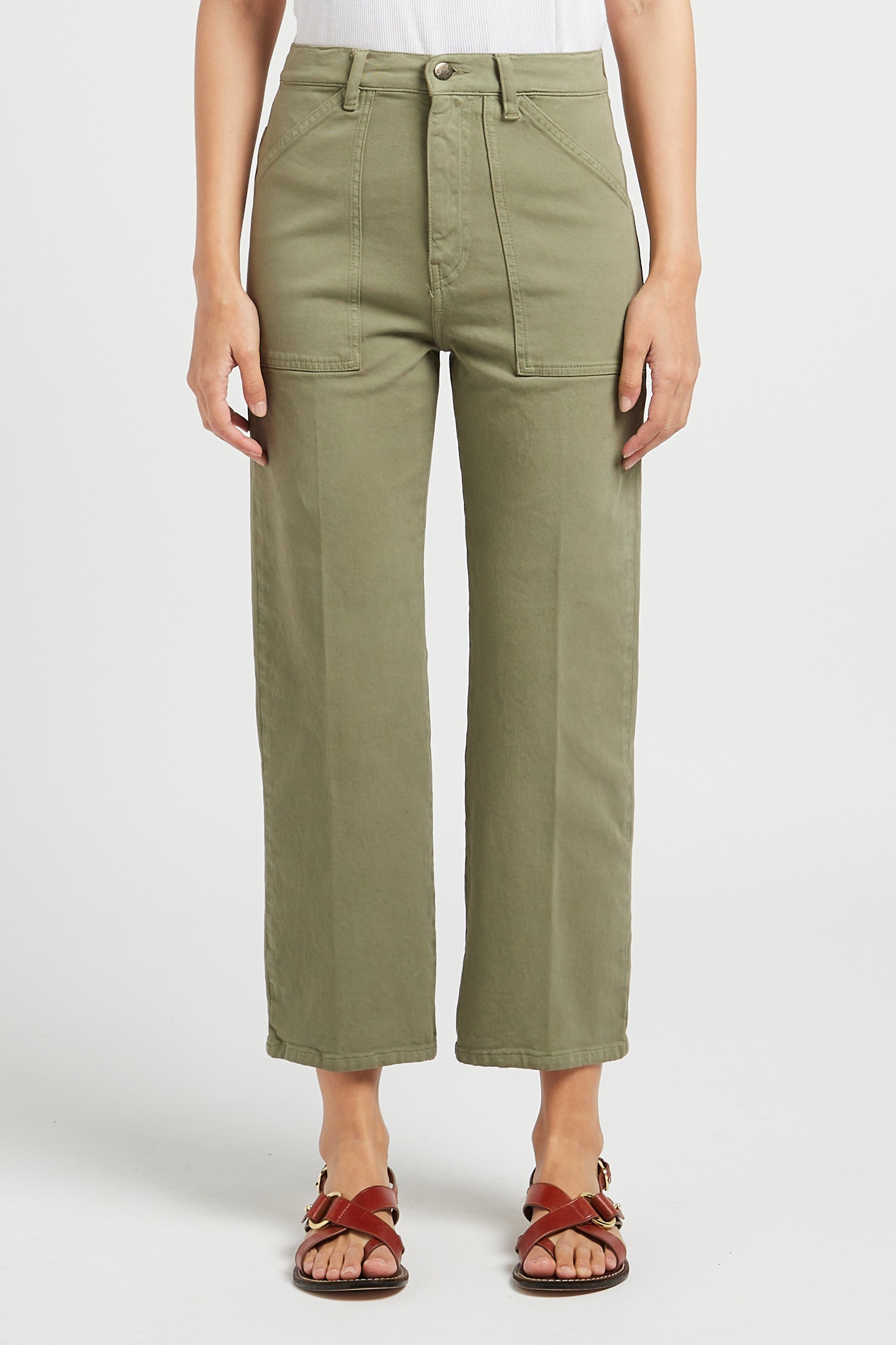 Cropped stretch cotton jeans ACQUAVERDE