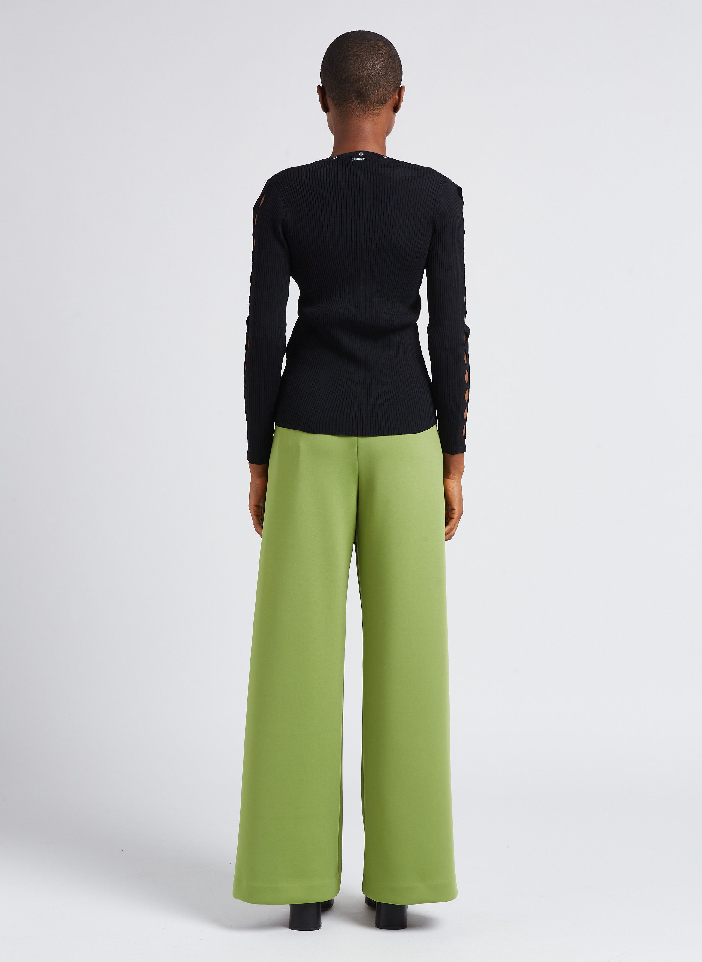 Vert High-waisted bootcut pants