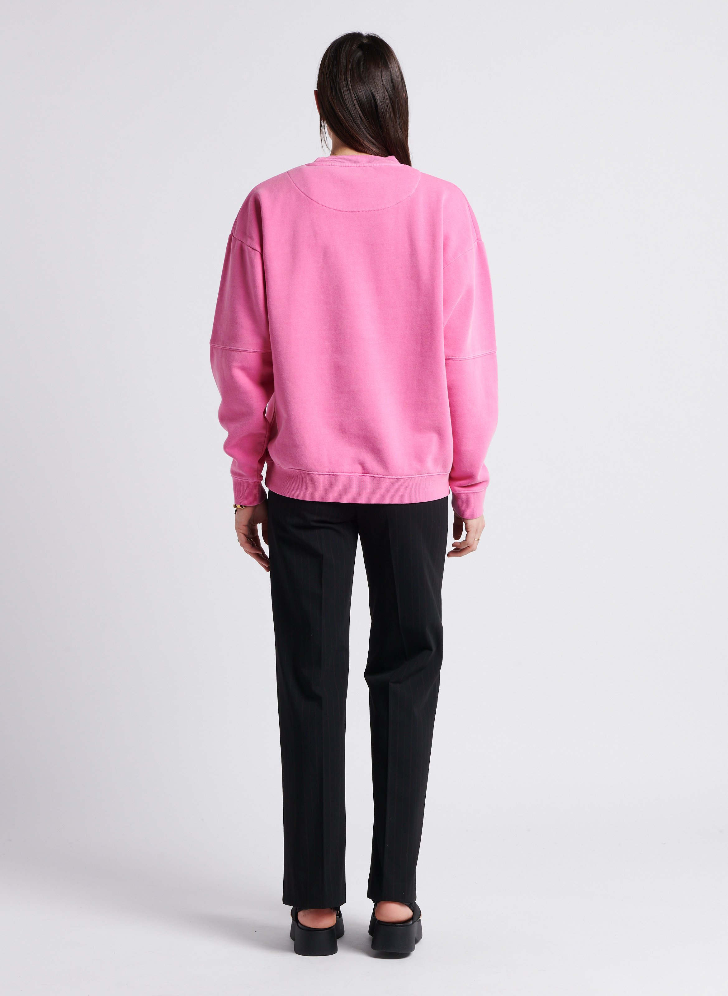 Pantalon droit à rayures SAMSOE SAMSOE Noir