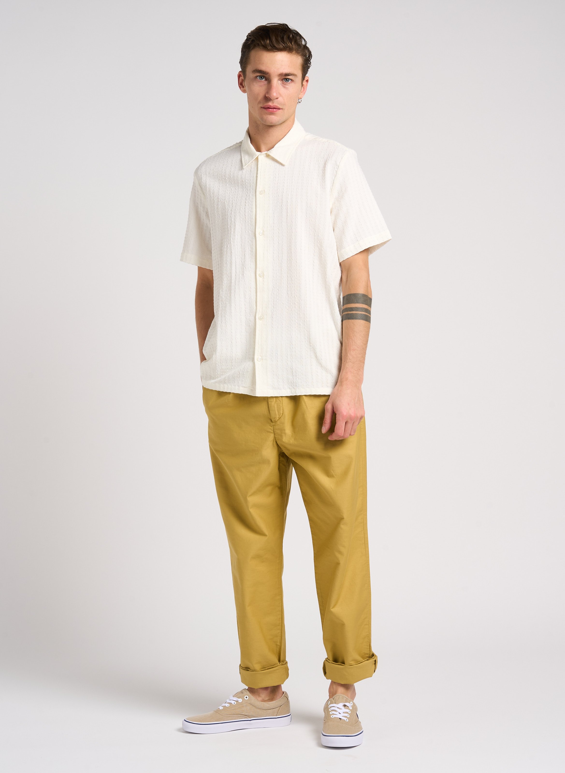 Straight-leg cotton pants PAUL SMITH Khaki