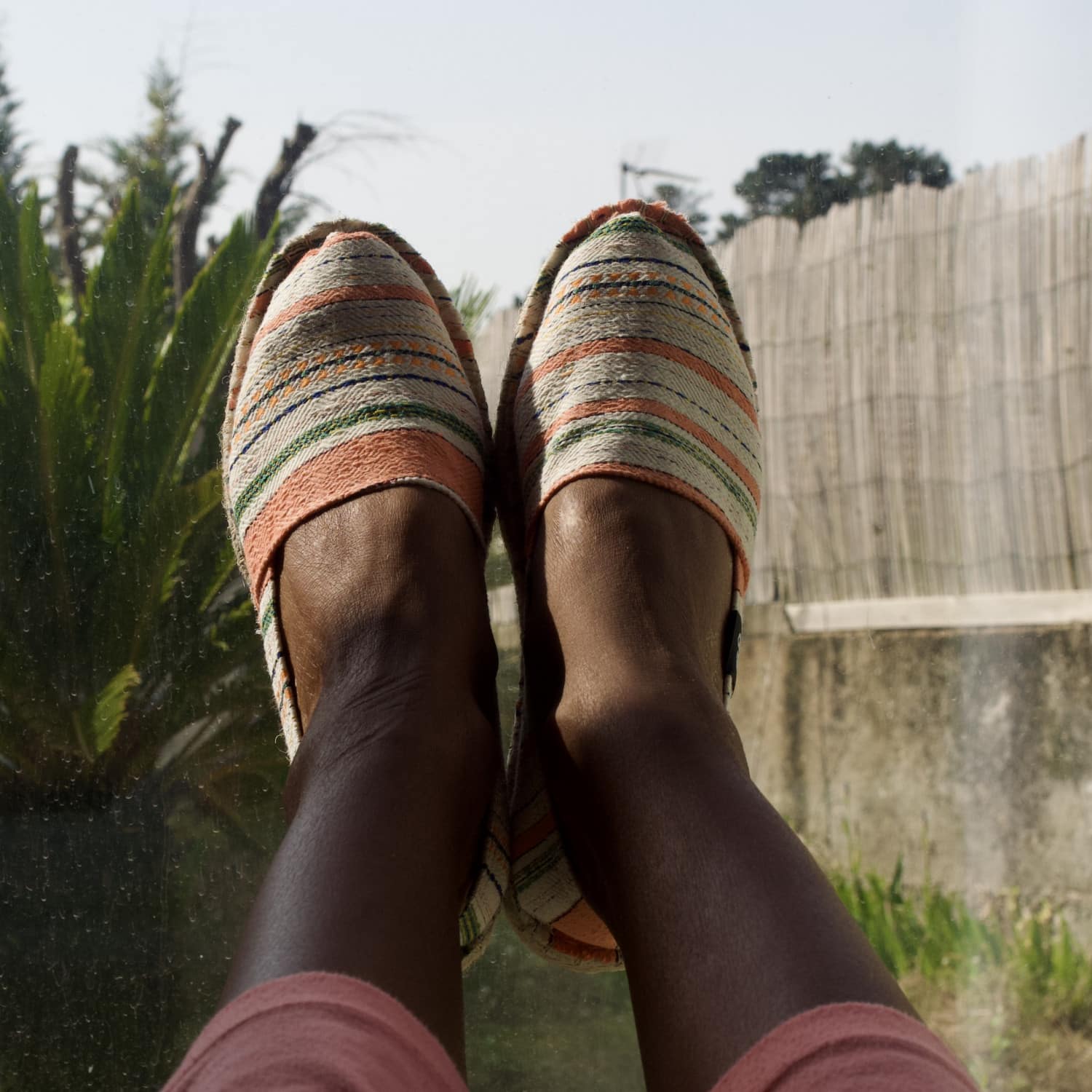Striped espadrilles Beige