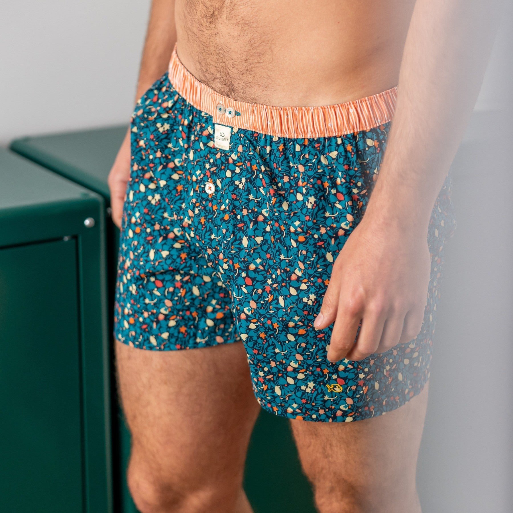 Organic cotton boxer shorts BILLYBELT Blue