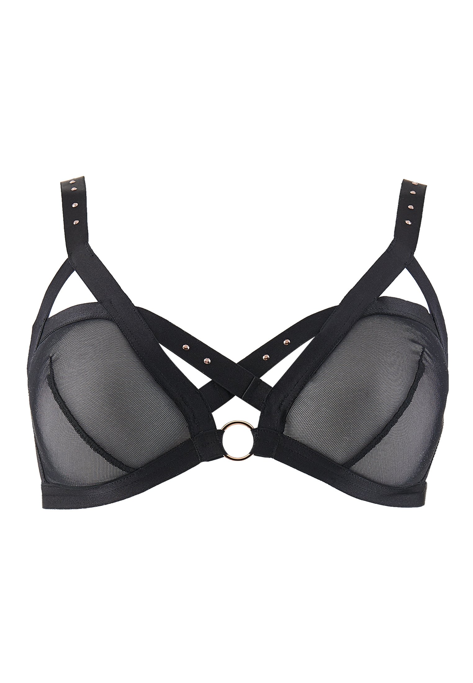 Exotic paradise non-wired triangle bra AUBADE Black