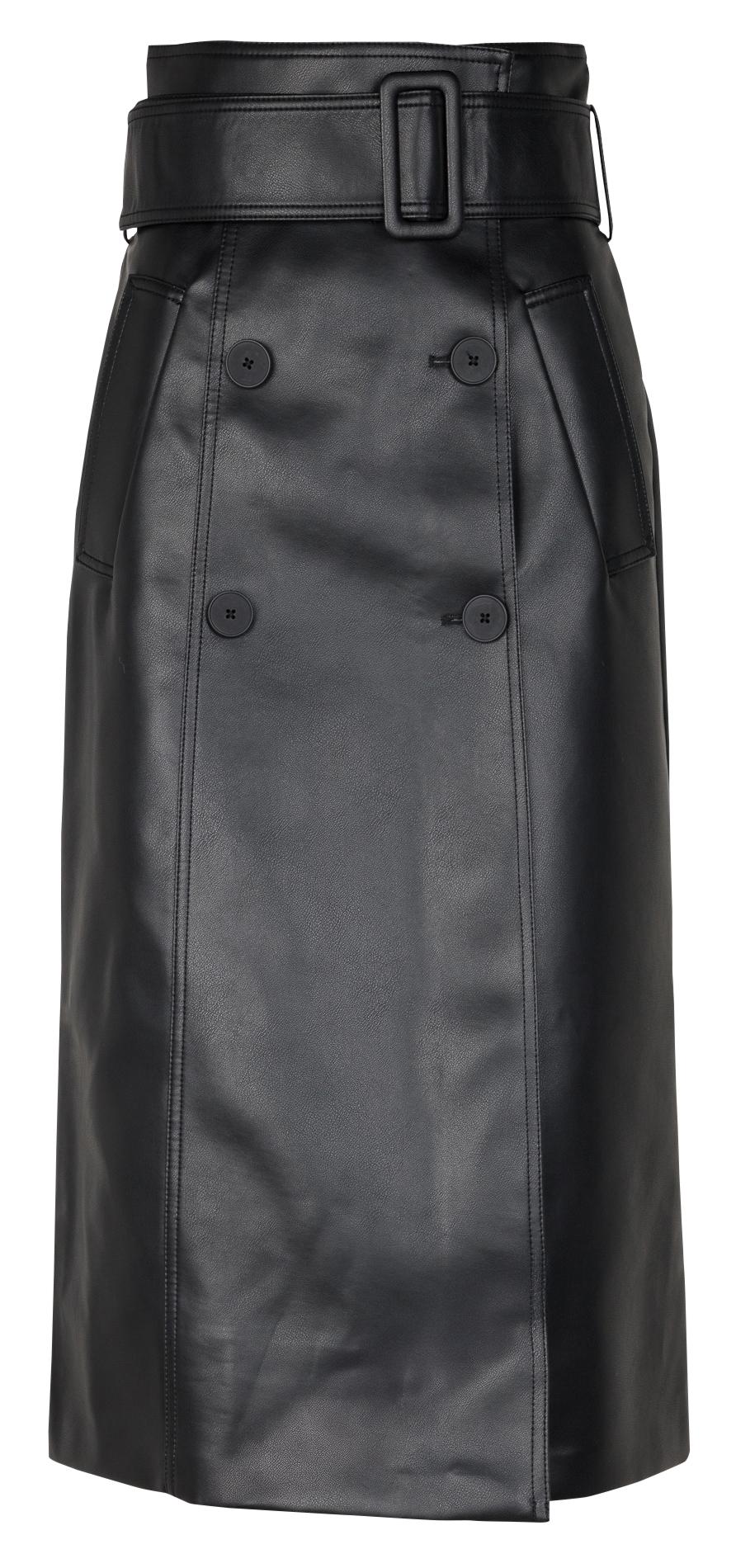 Long faux leather skirt MORGAN Black