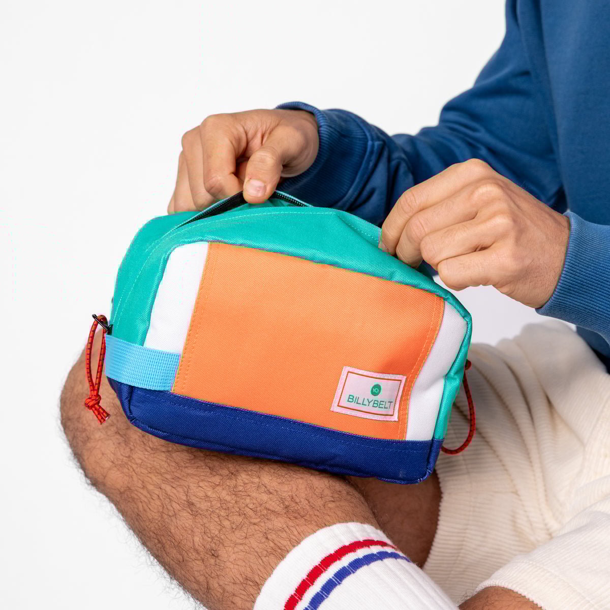 Recycled polyester toiletry bag BILLYBELT Orange