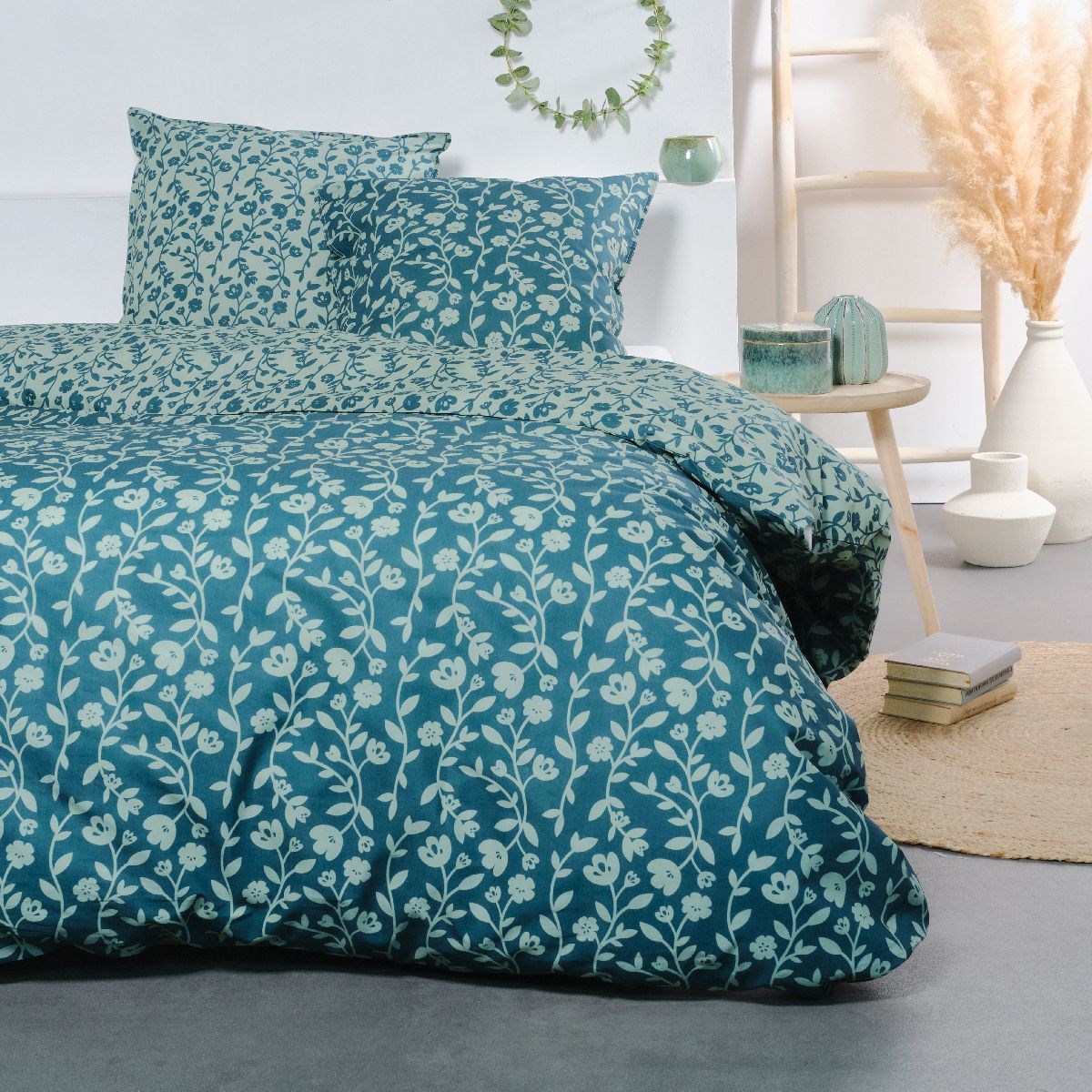 Cotton bedding set TODAY LINGE DE MAISON Blue
