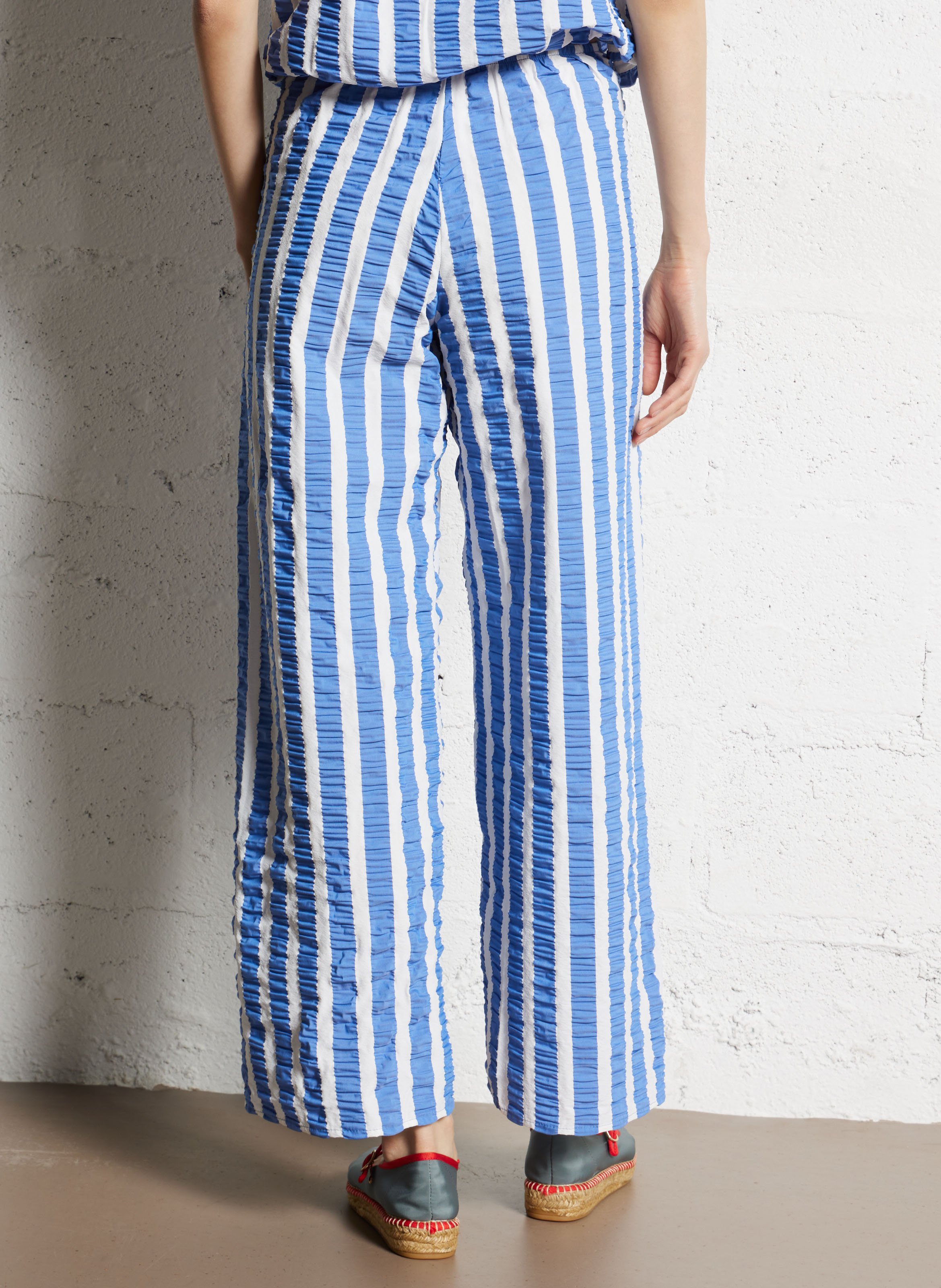 Hose - Gerader Schnitt mit Streifen  DR BLOOM Blau