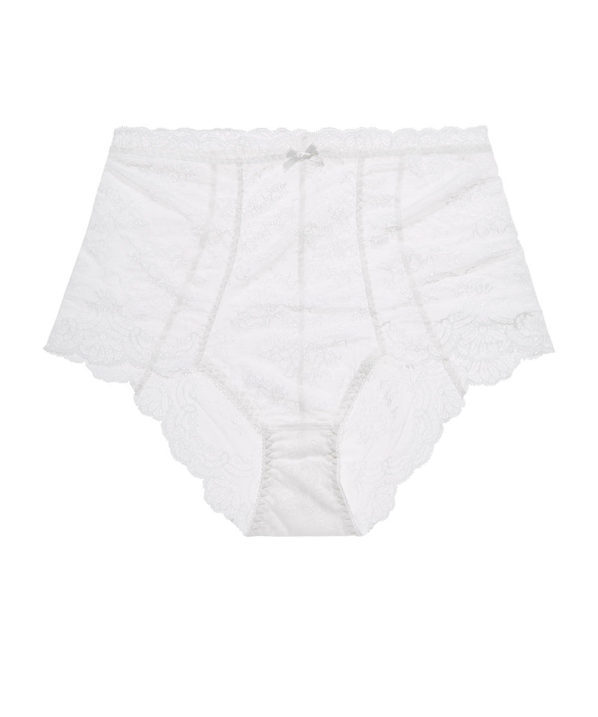 High-waisted lace panties AUBADE White