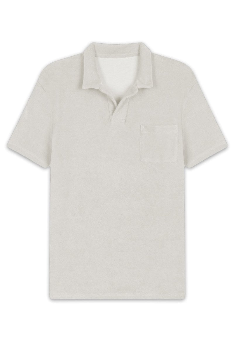 Short-sleeved polo shirt with lapel collar APNEE