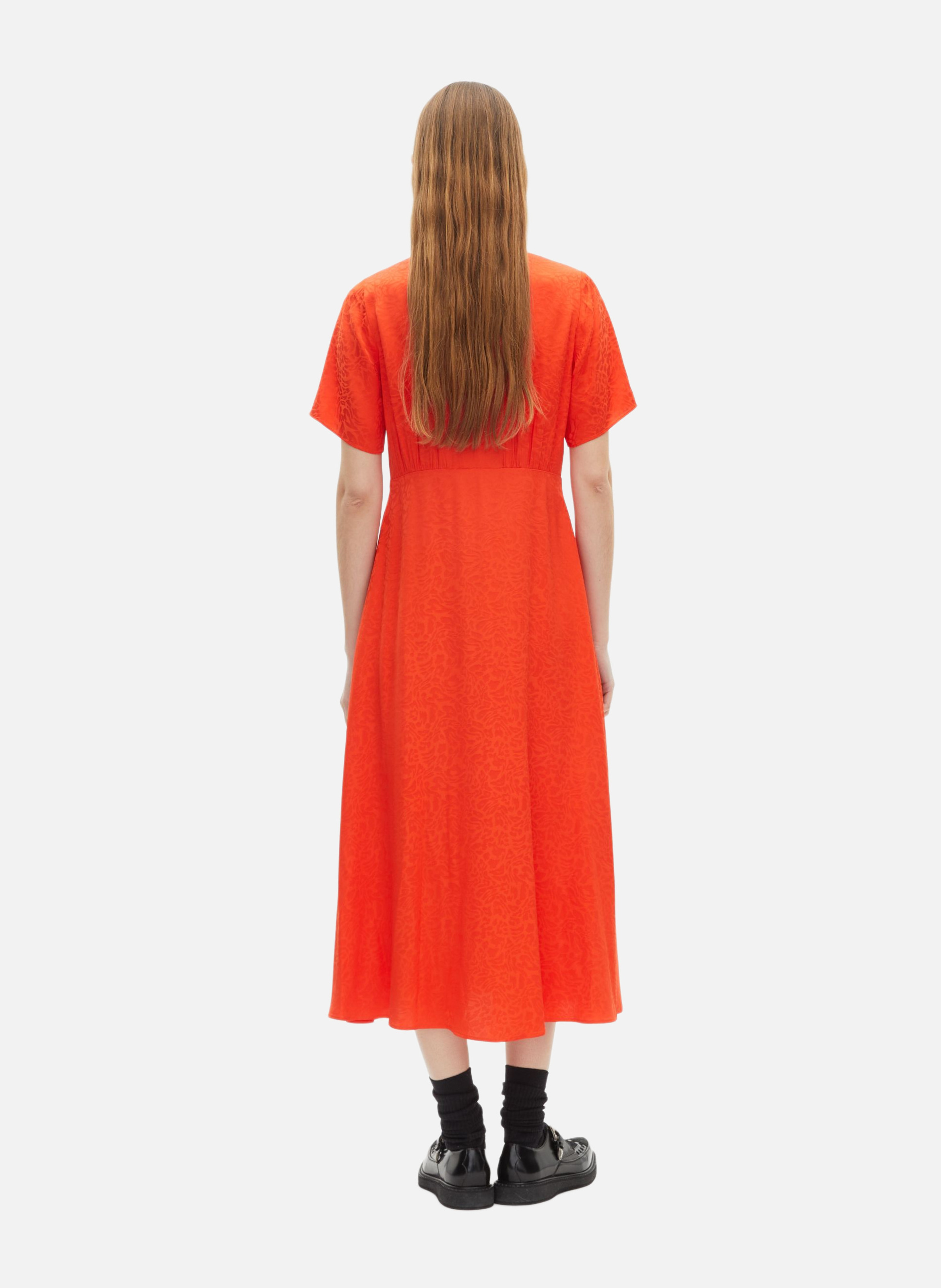 Long jacquard dress THE KOOPLES Orange