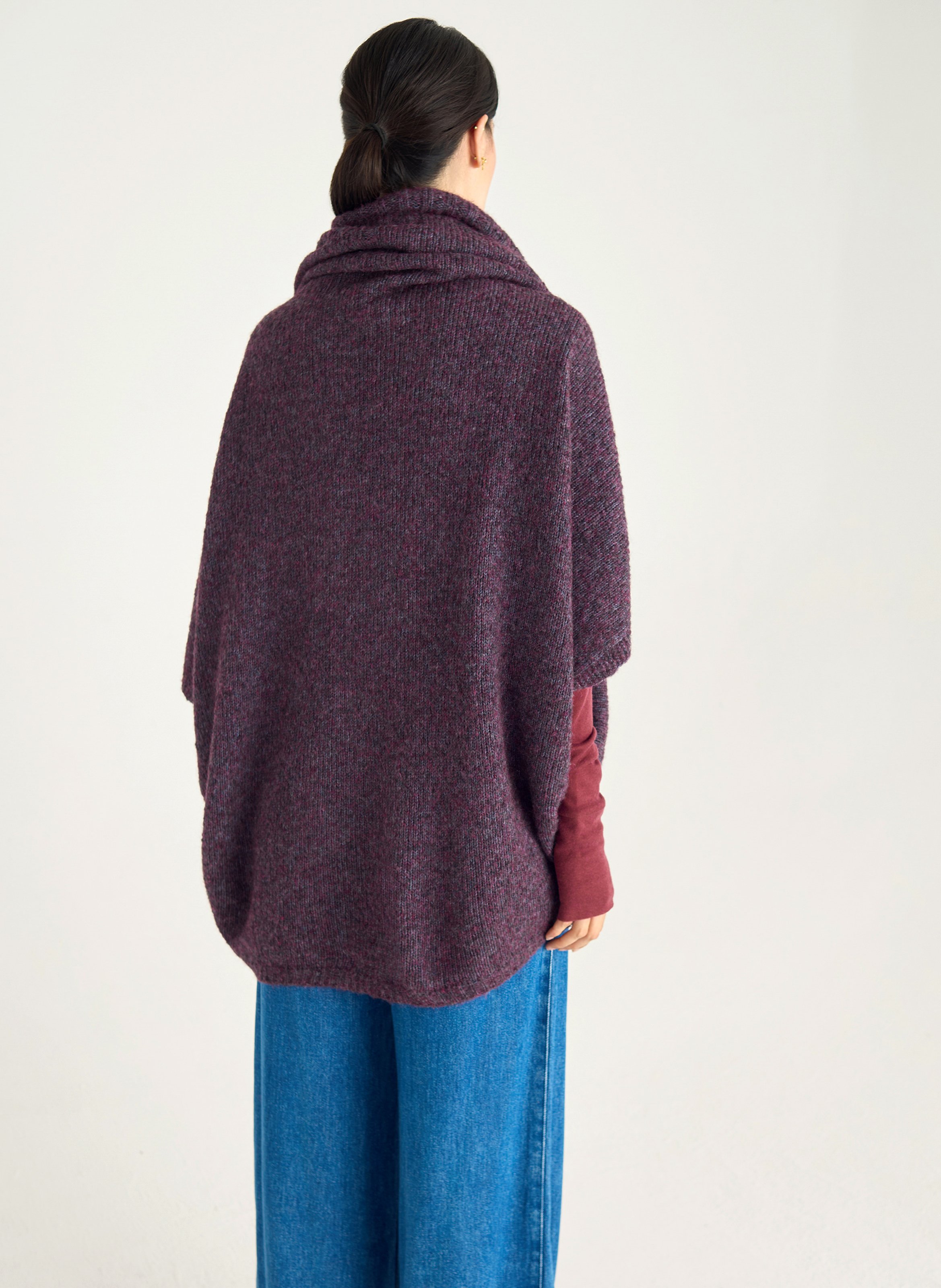 Ärmellose lockere Weste in Uni-Farbe ACOTE Violett