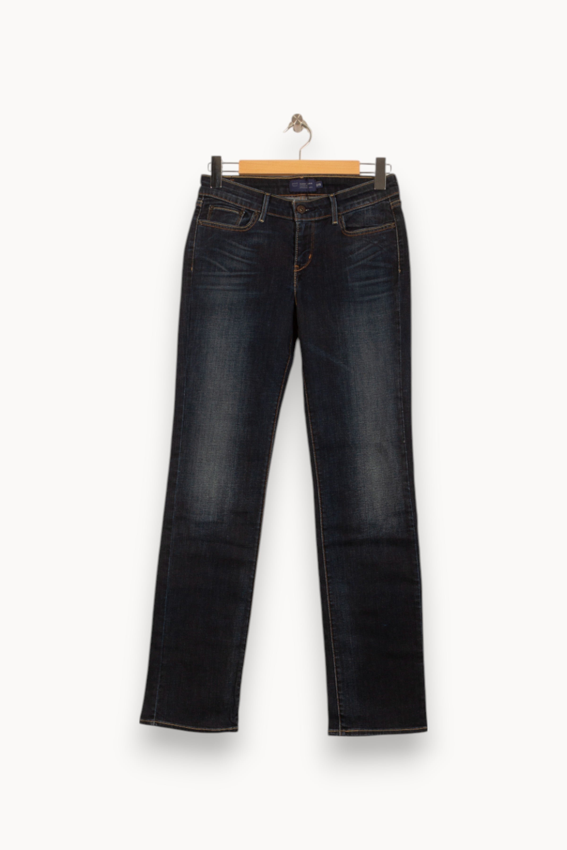 Cropped slim jeans with studs LEVI'S - Seconde main Blue