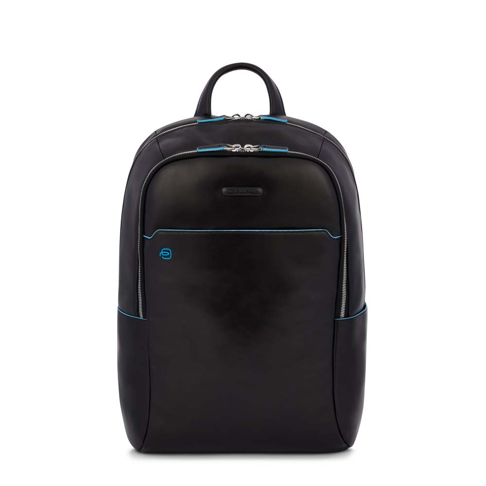 Leather backpack PIQUADRO Black