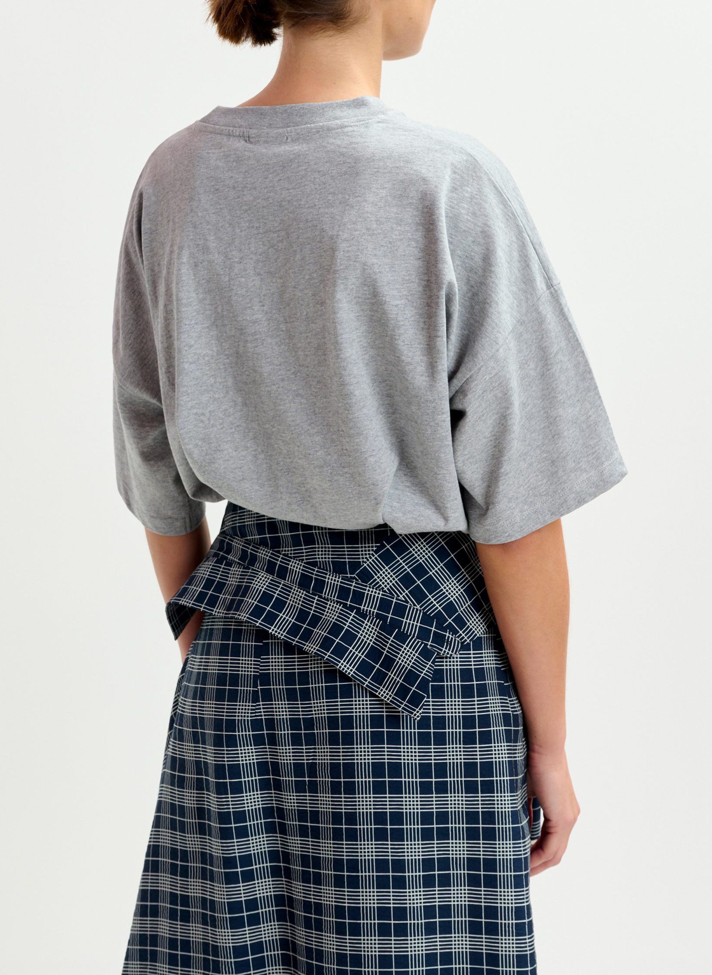 Round-neck organic cotton T-shirt ESSENTIEL ANTWERP Grey