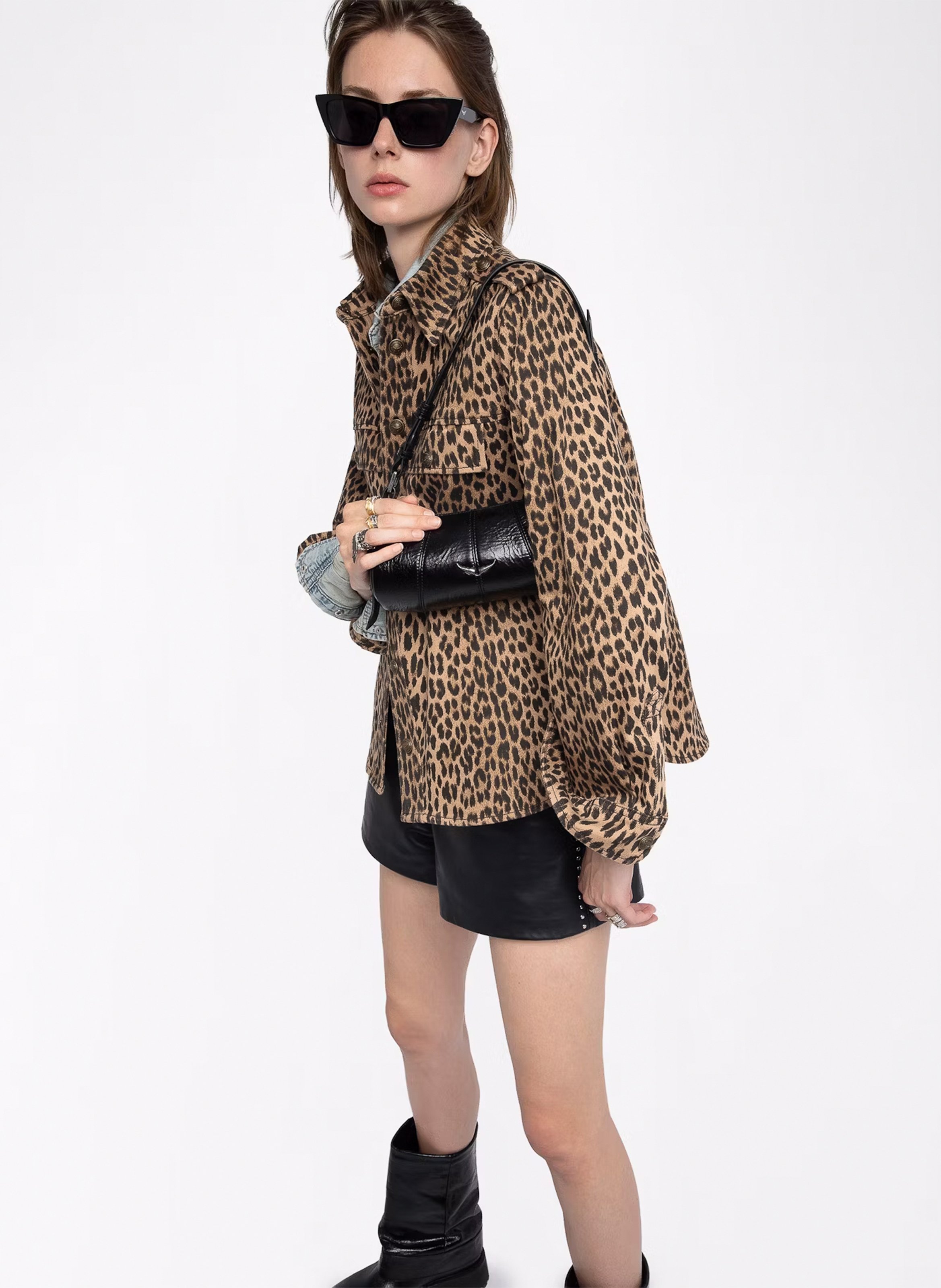 Leather clutch bag ZADIG&VOLTAIRE Black