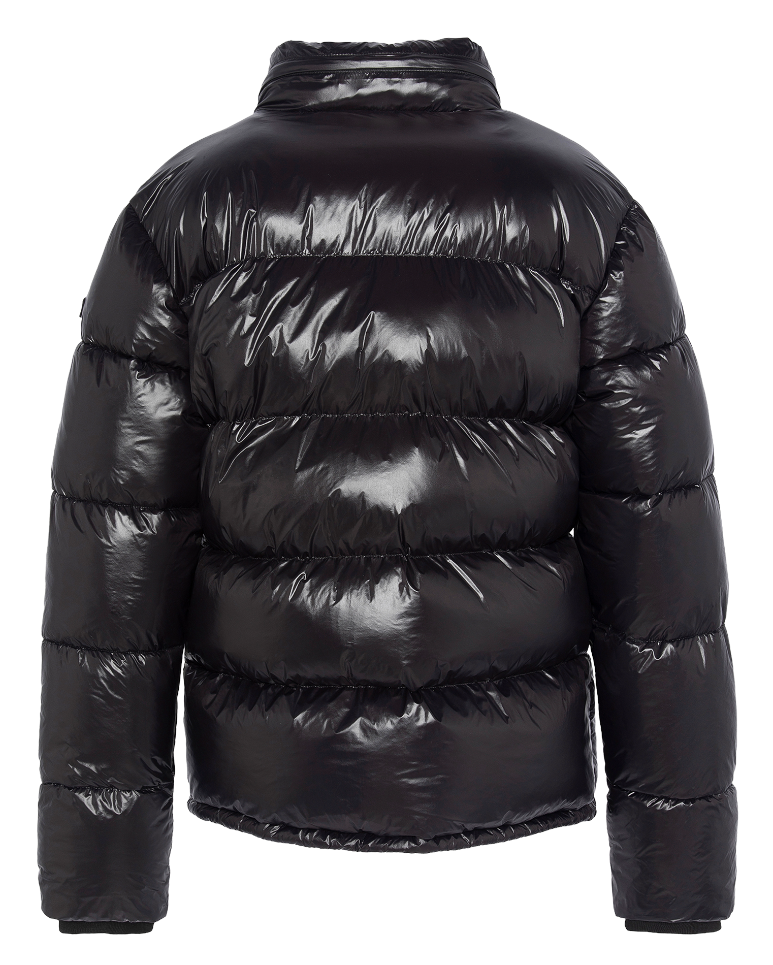 Doudoune droite matelassée brillante SCHOTT Noir