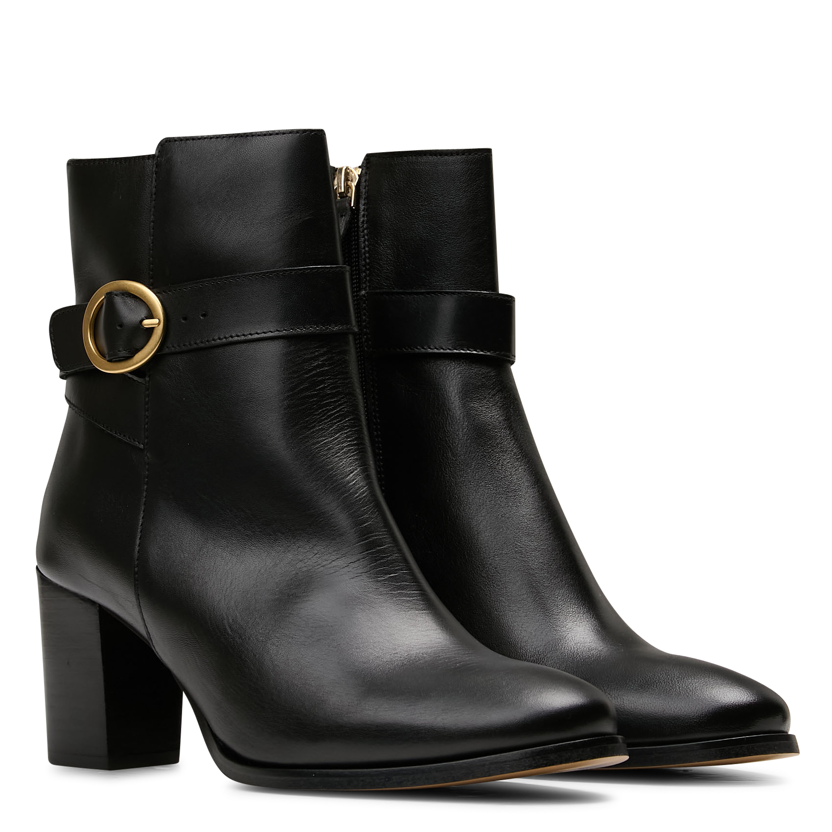 Enkellaarzen van veloursleer MAISON TOUFET Zwart