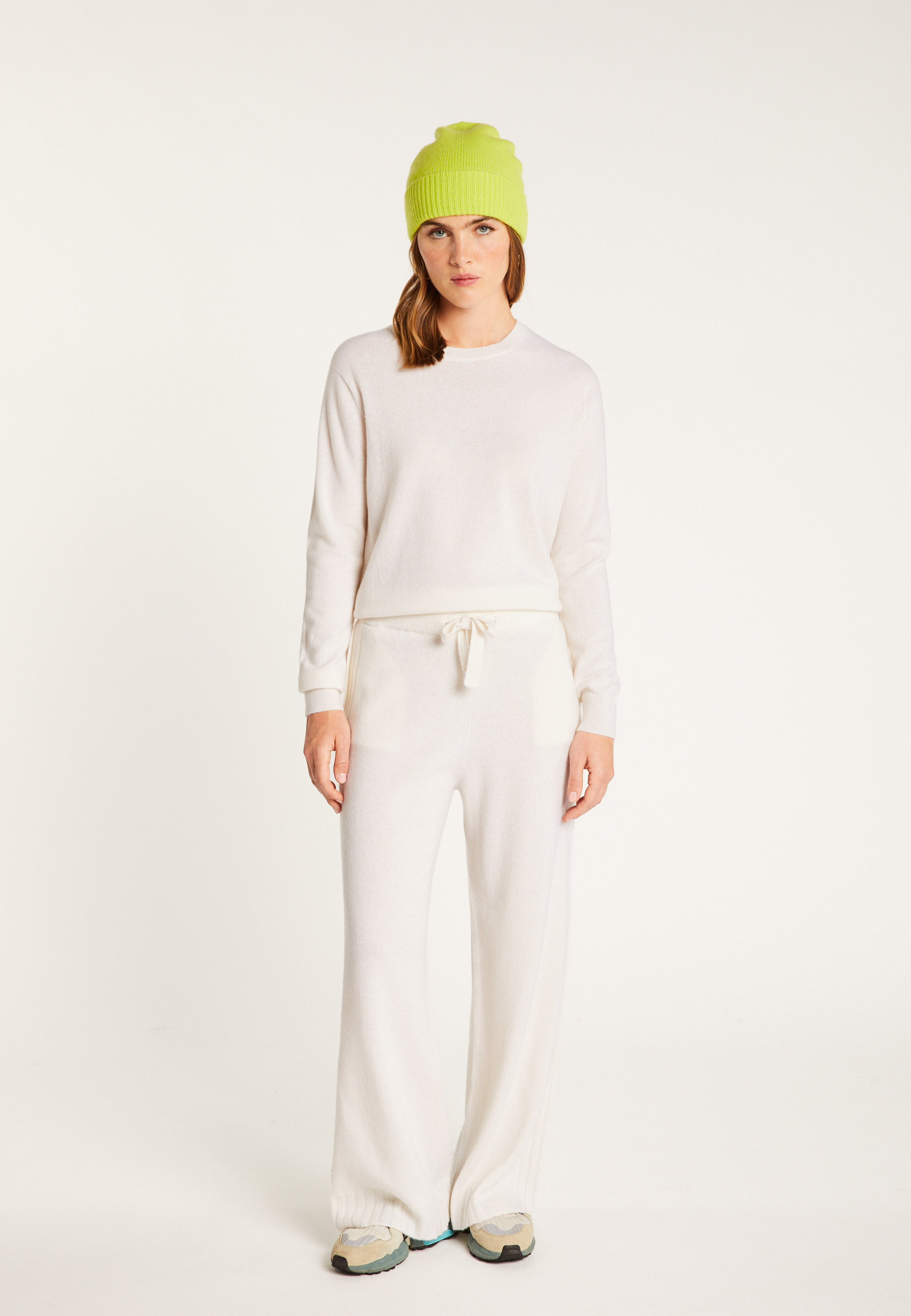 Cashmere pants BABETTE 82-ecru