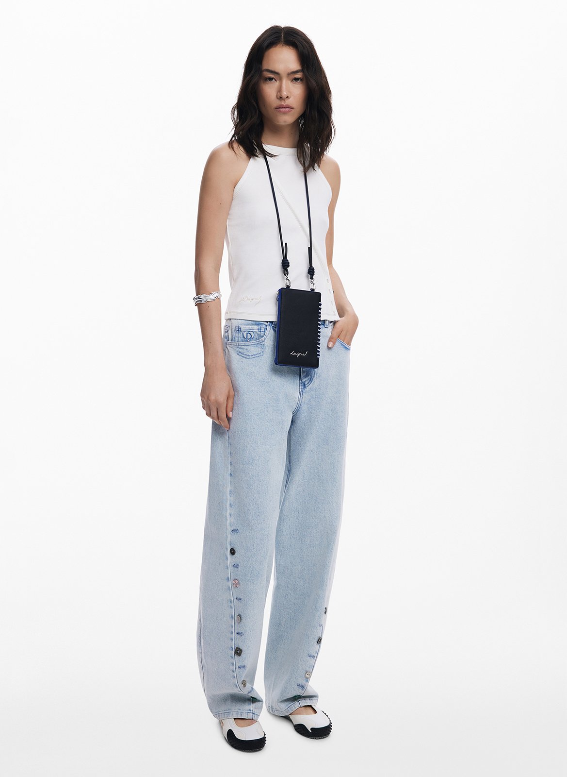 Pochette de téléphone effet cuir DESIGUAL Noir