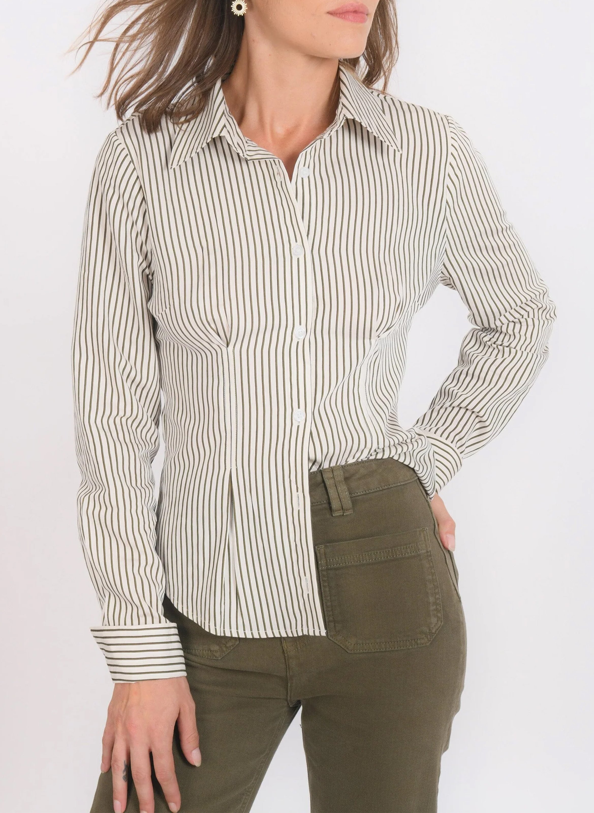 Chemise cintrée à rayures KOOKAI Blanc