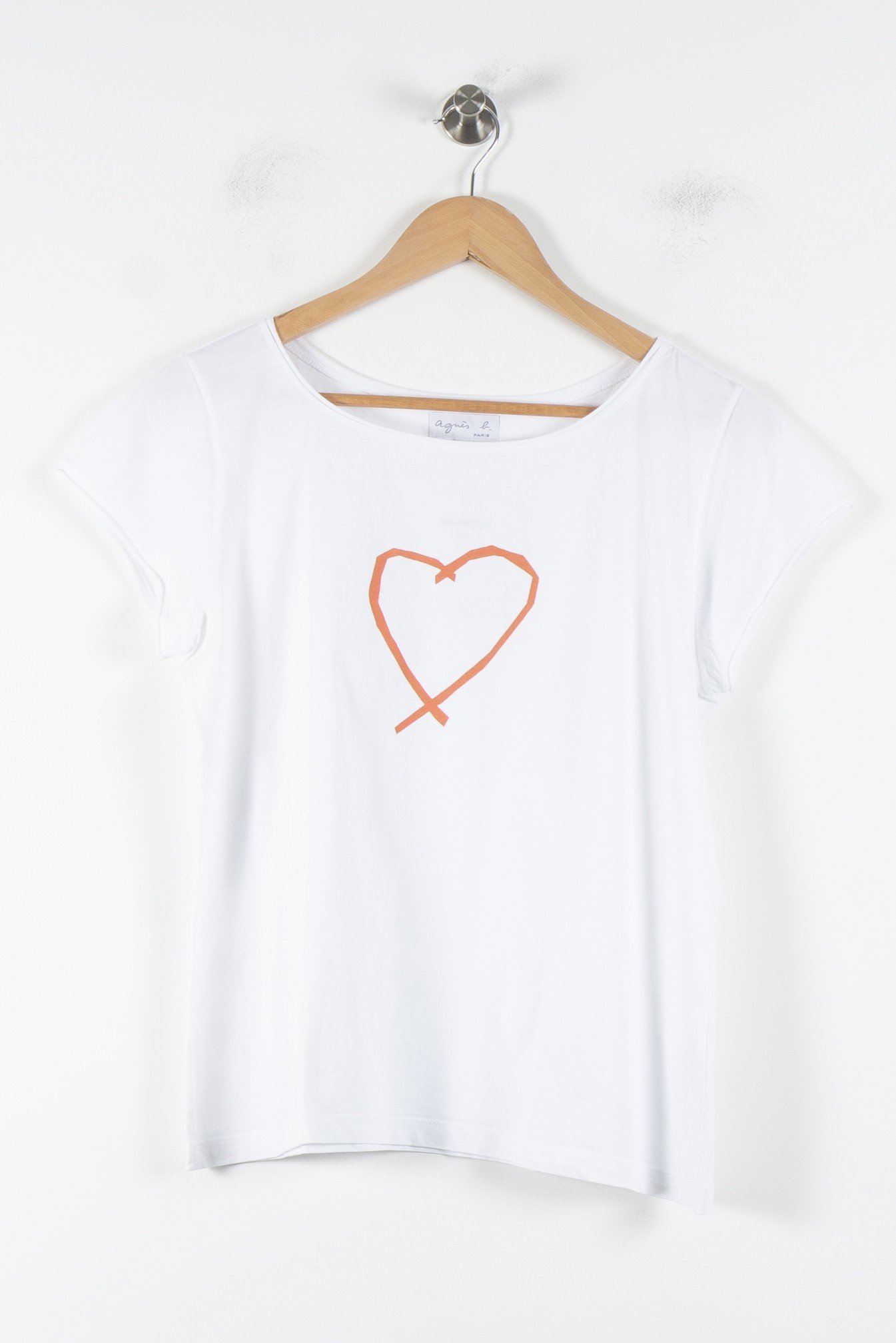 Tommy Badge T-shirt AGNES B. - Seconde Main White