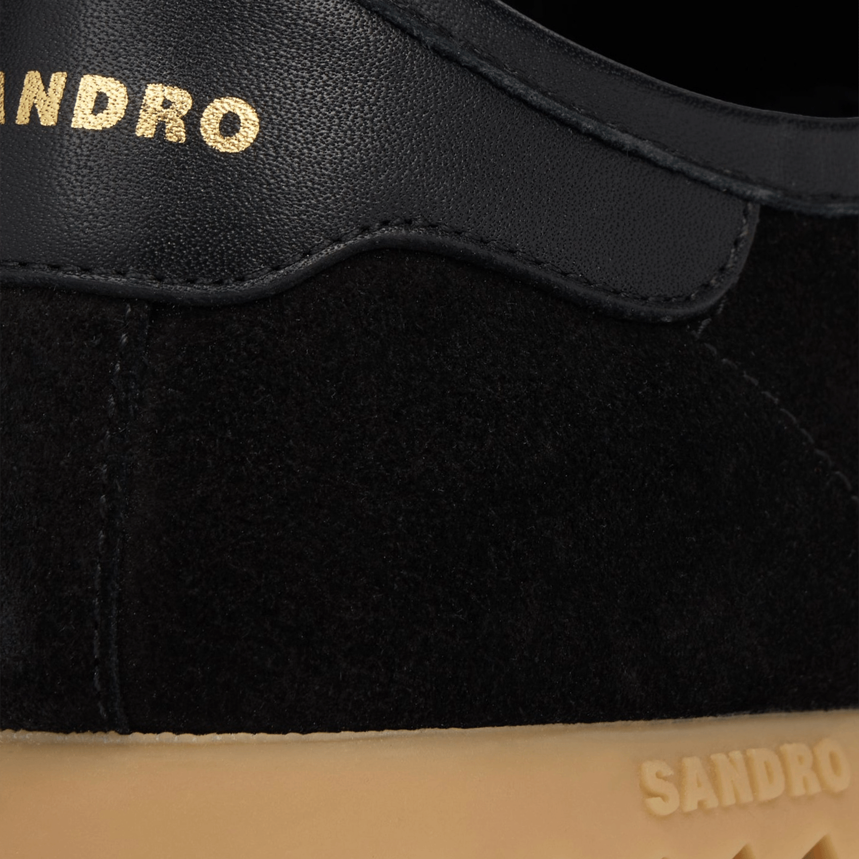 Baskets basses en cuir SANDRO Noir