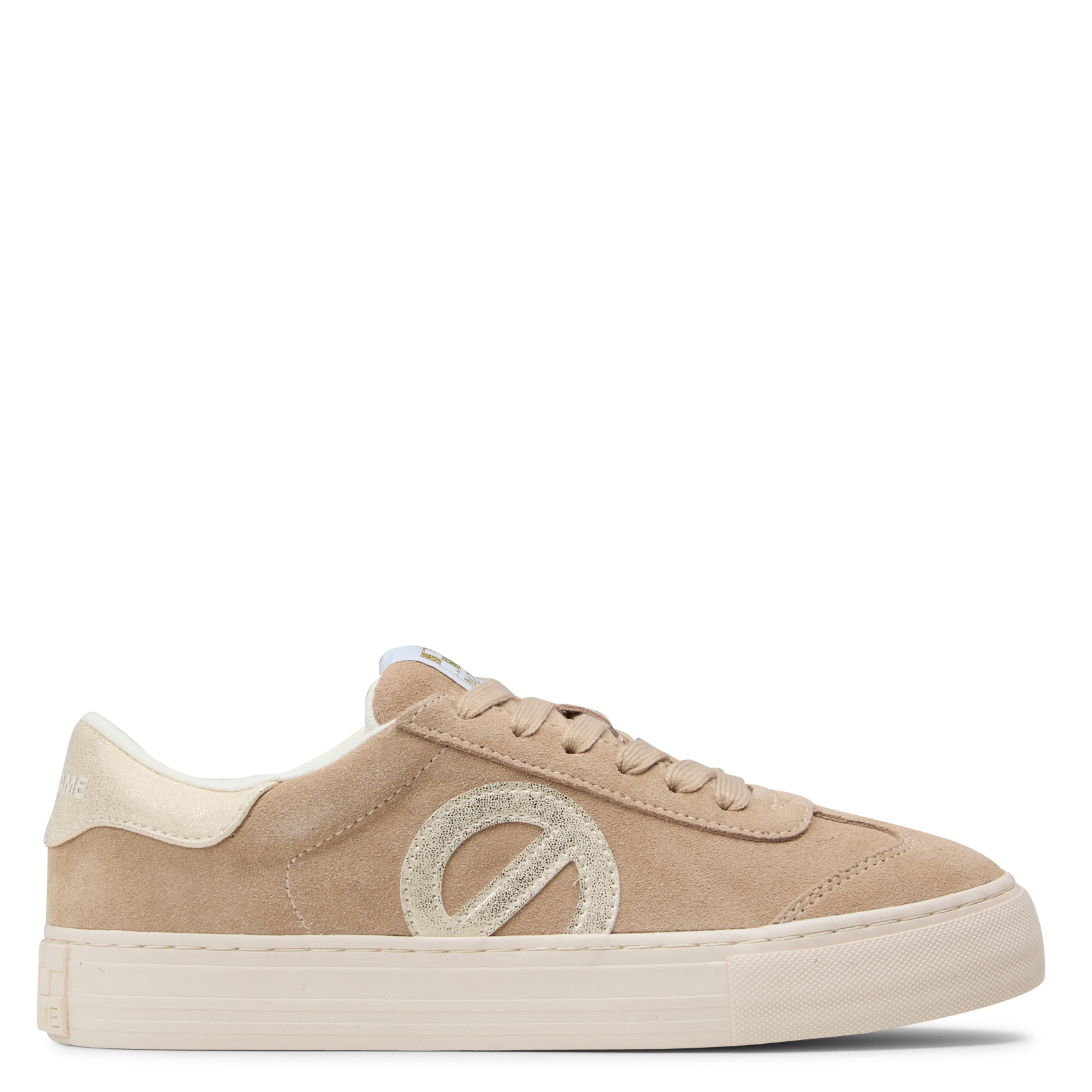 Low-top leather mix sneakers NO NAME