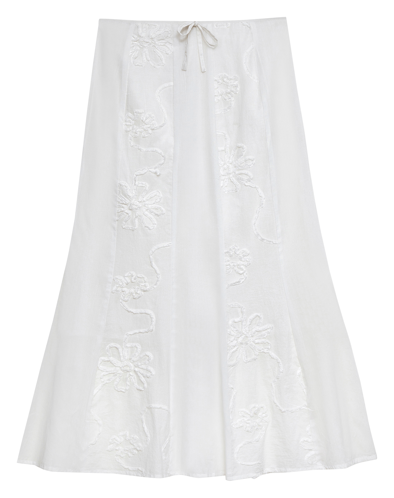 Long cotton-blend skirt LAAGAM White