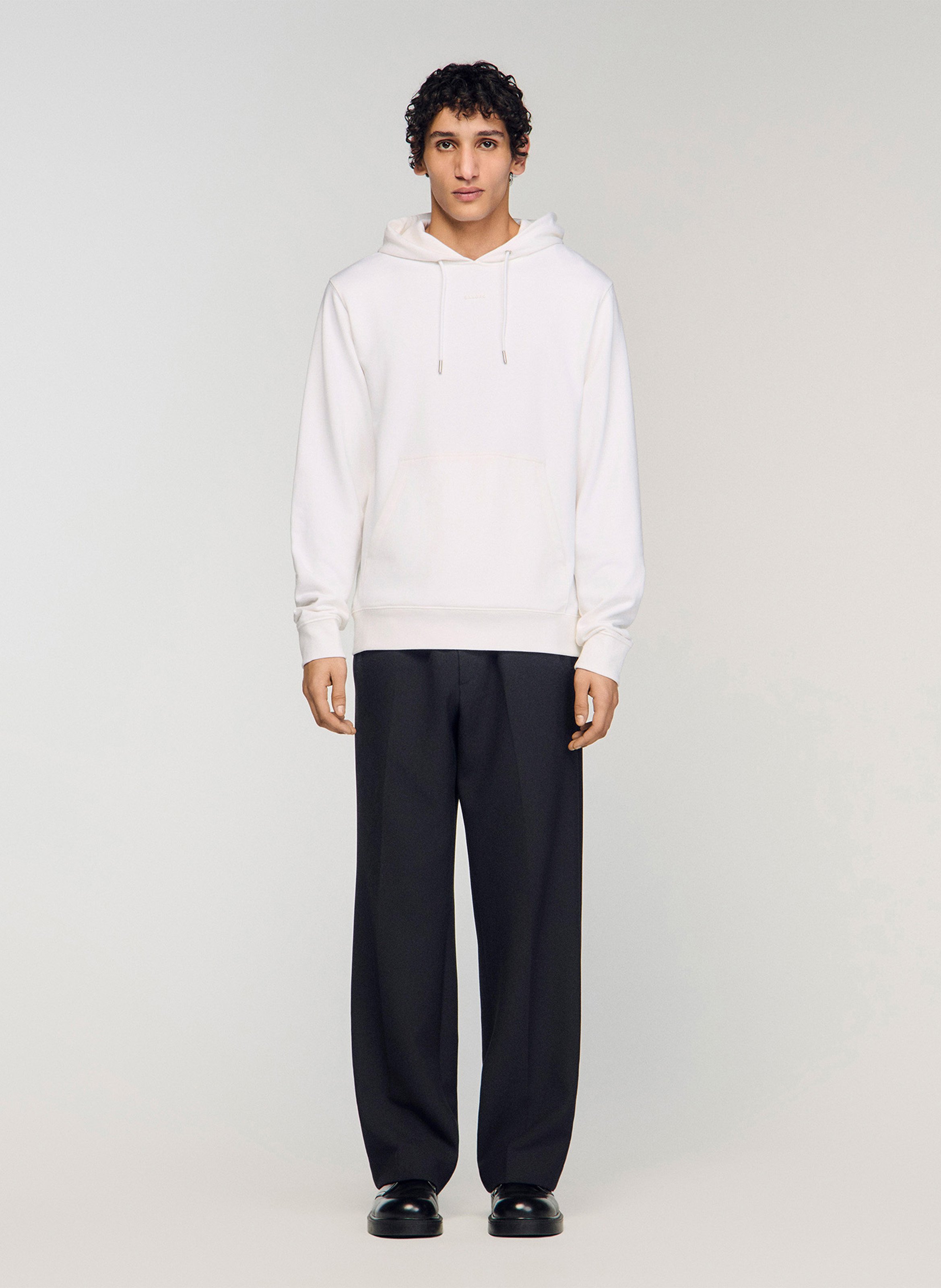 Sweat droit en coton SANDRO White