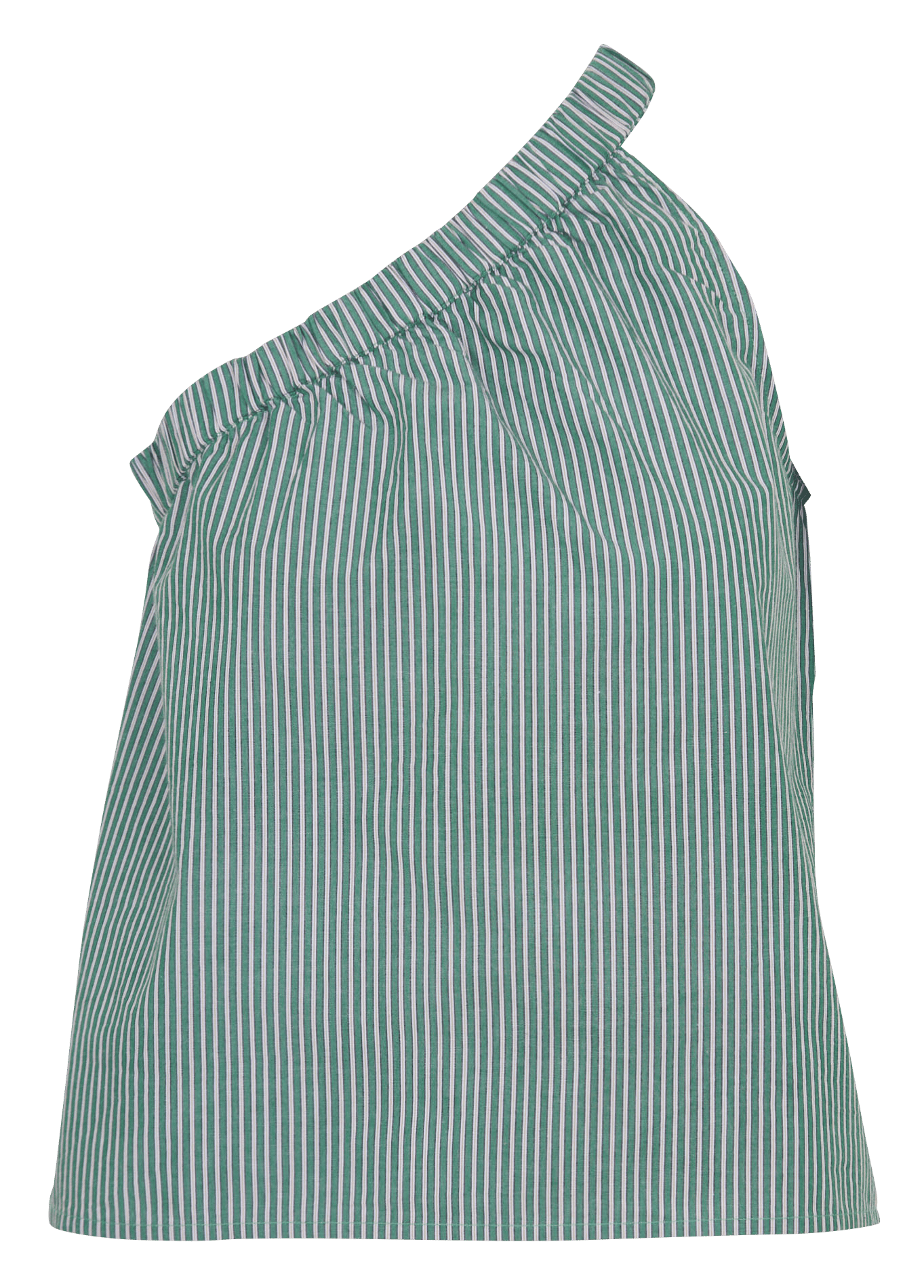 Top à rayures col asymétrique PETITE MENDIGOTE Vert